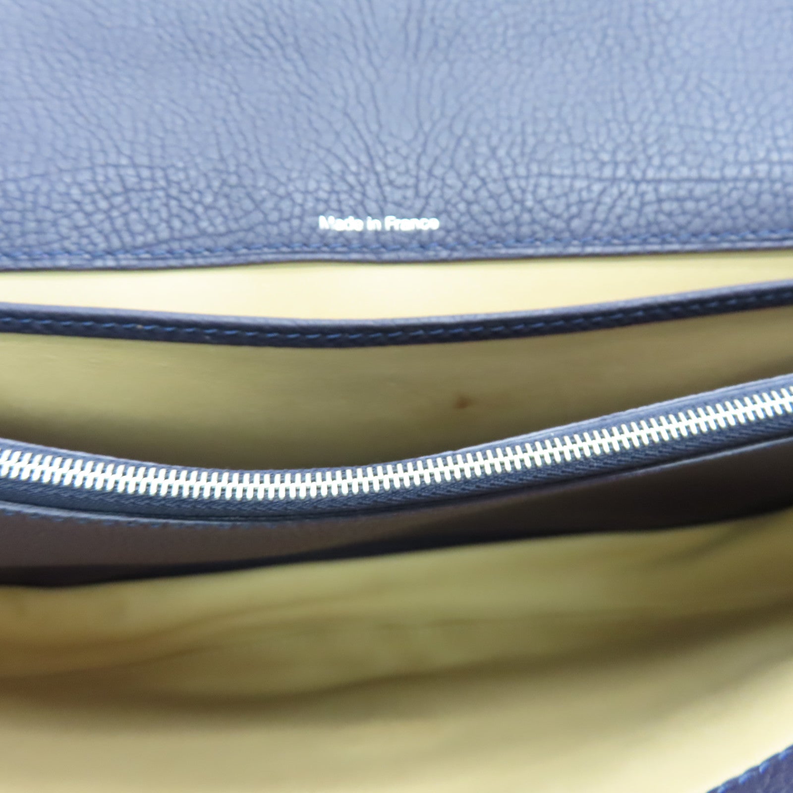 SELECTION 牛皮皮革Delvaux Le Mutin銀扣肩背袋藍色