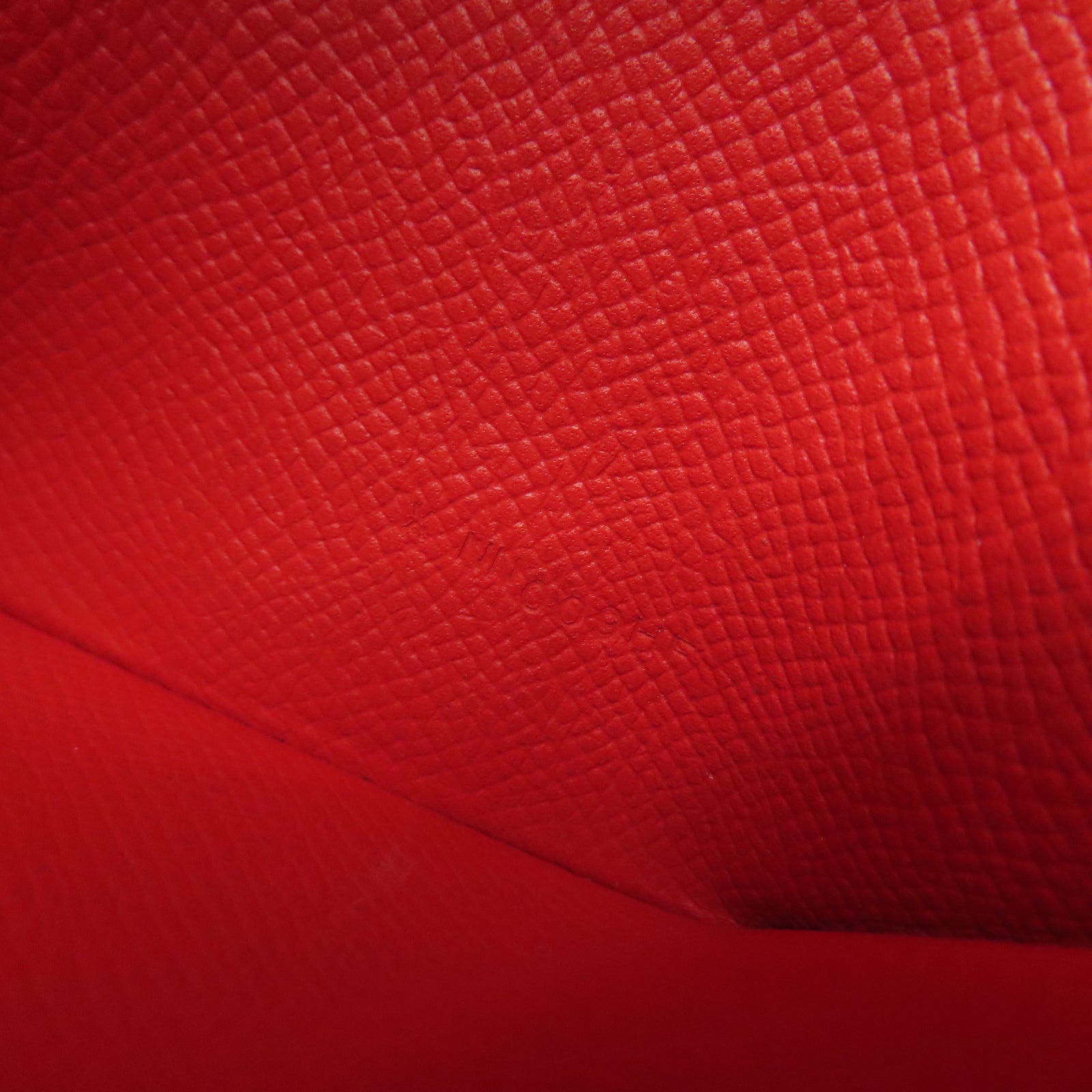 HERMES 【激減優惠】Veau Epsom皮革Bearn Bi-fold Long Wallet銀扣長錢包蕃茄紅色