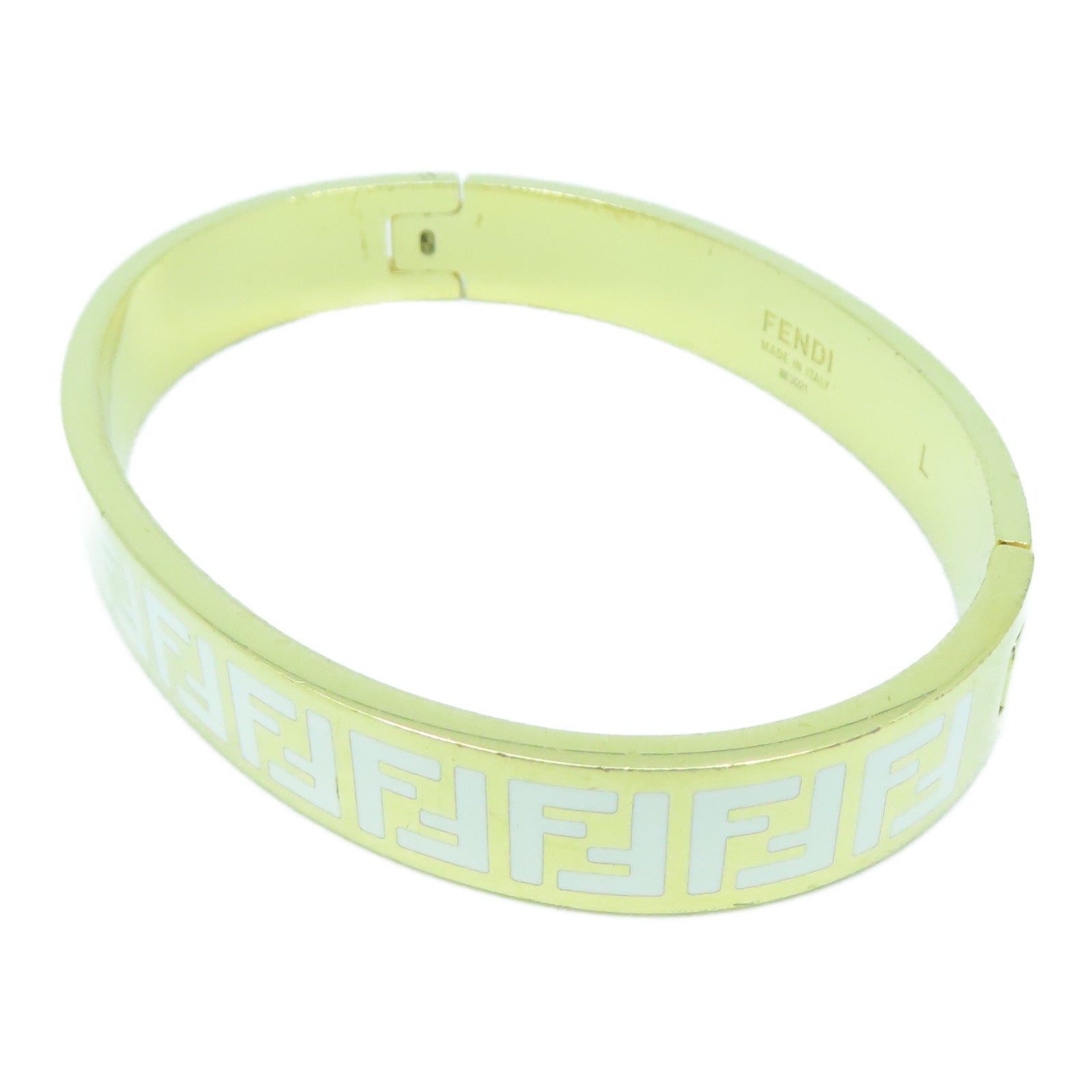 FENDI 金屬Bangle金扣手鐲金色
