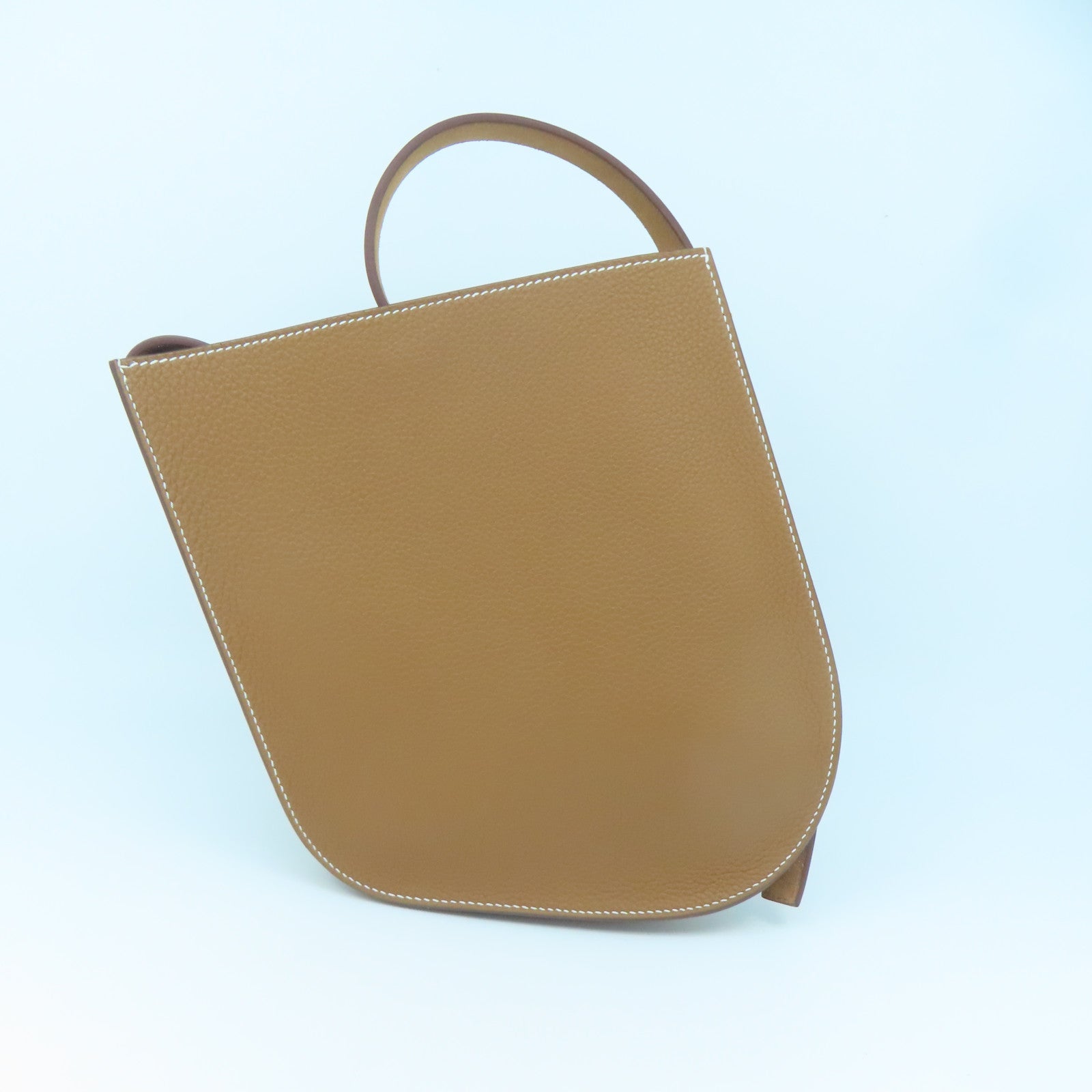 HERMES Togo Leather Perspective Caval Iere 21 Gold Buckle Shoulder Bag Classic Camel