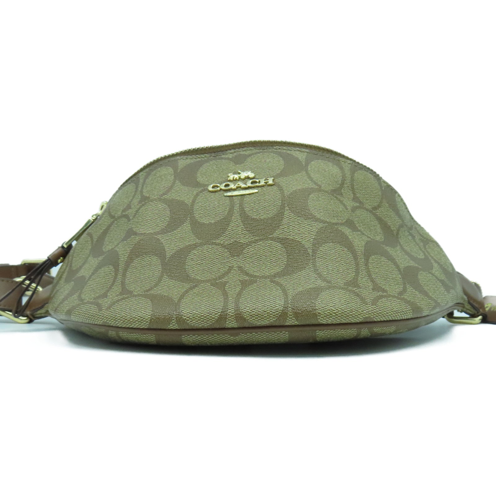 COACH 塗層帆布Waist Bag金扣腰包啡色