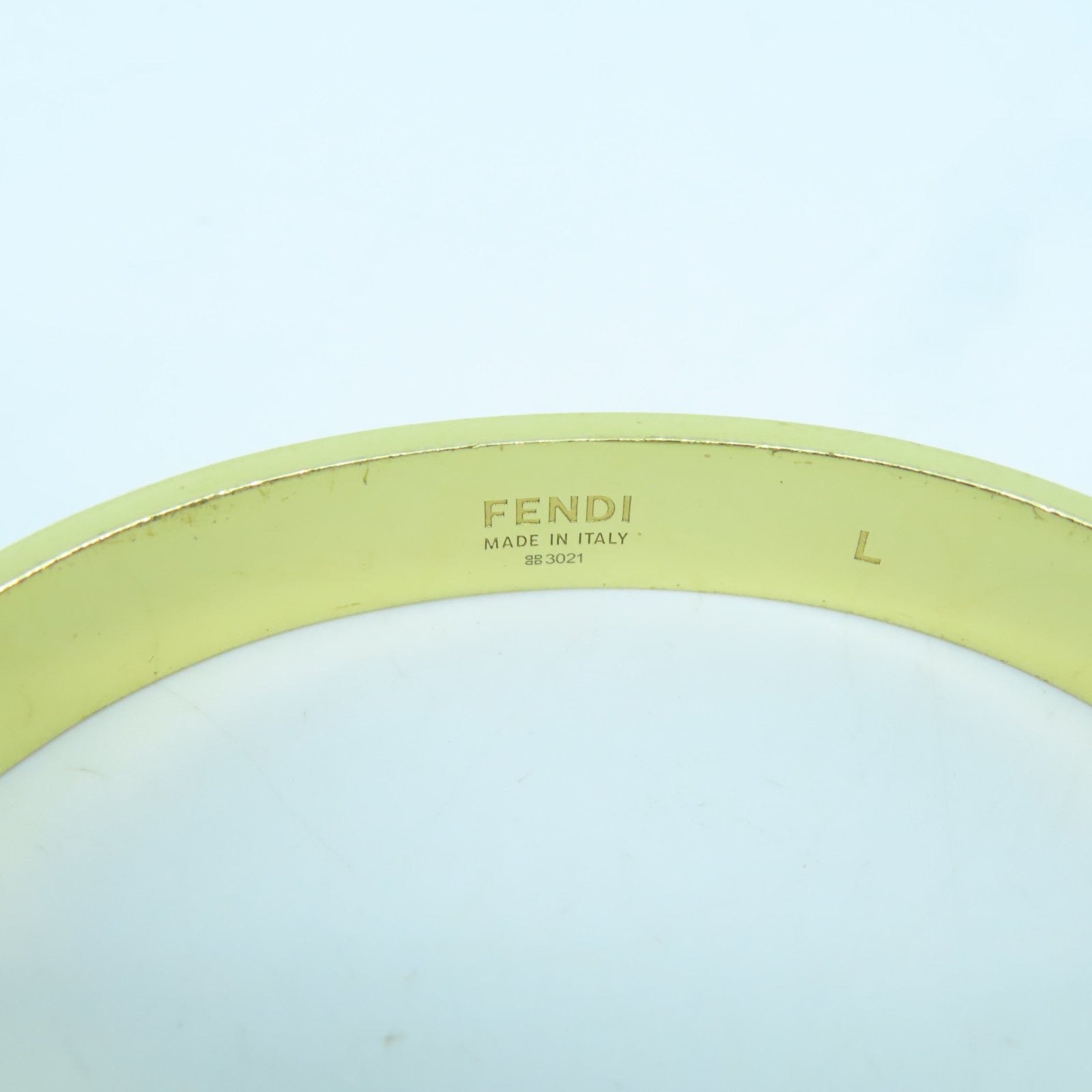 FENDI 金屬Bangle金扣手鐲金色