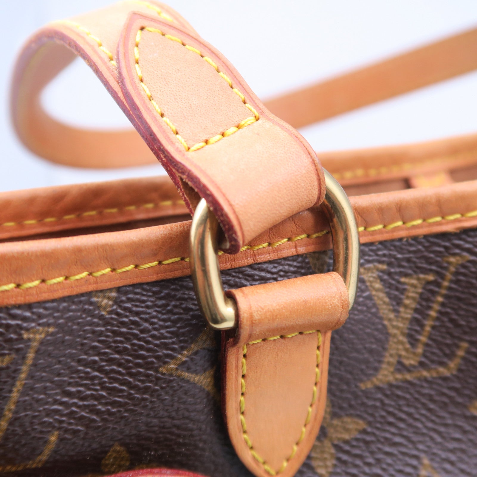 LOUIS VUITTON Monogram Batignolles Vertical金扣肩背袋啡色