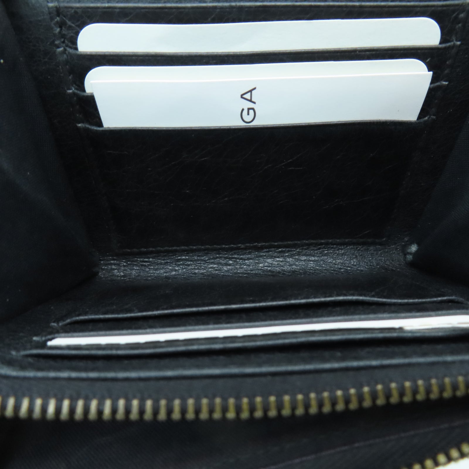 BALENCIAGA 牛皮皮革Wallet金扣錢包黑色