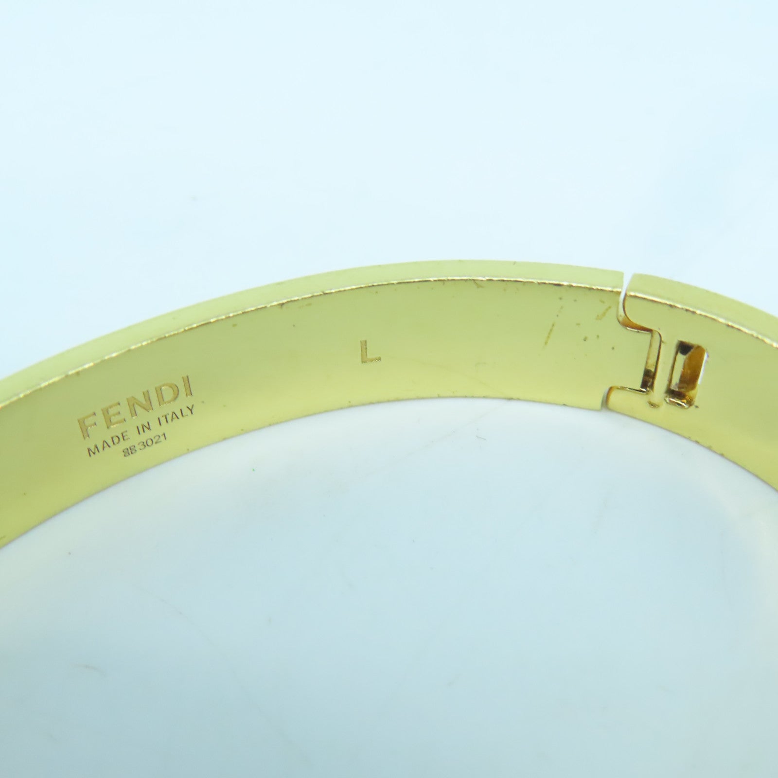 FENDI 金屬Bangle金扣手鐲金色