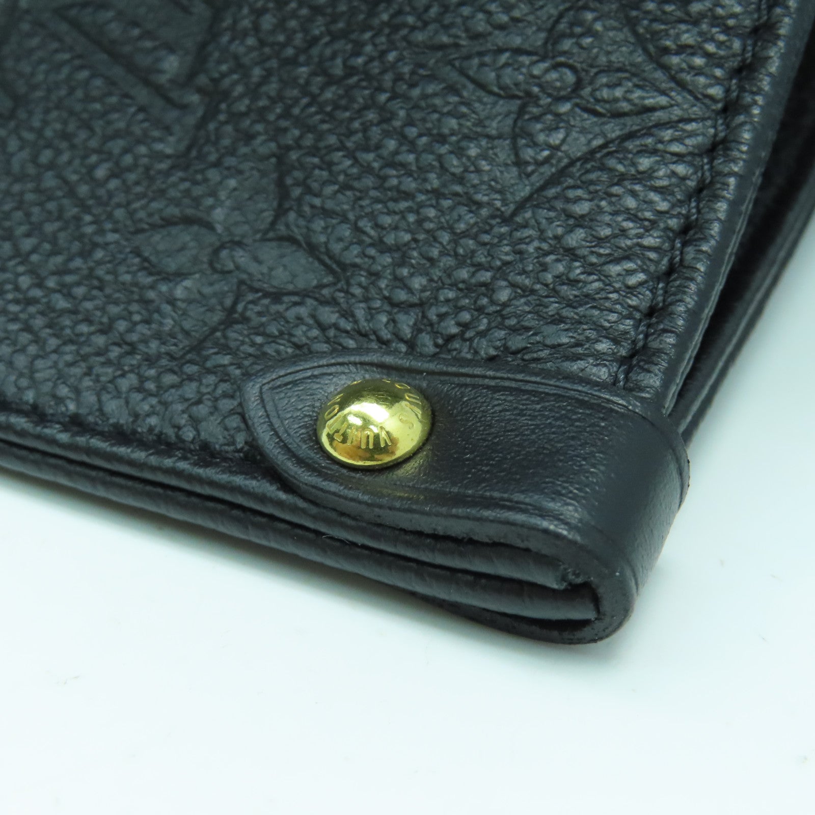 LOUIS VUITTON Monogram Empreinte On The Go MM金扣手挽肩背兩用袋黑色