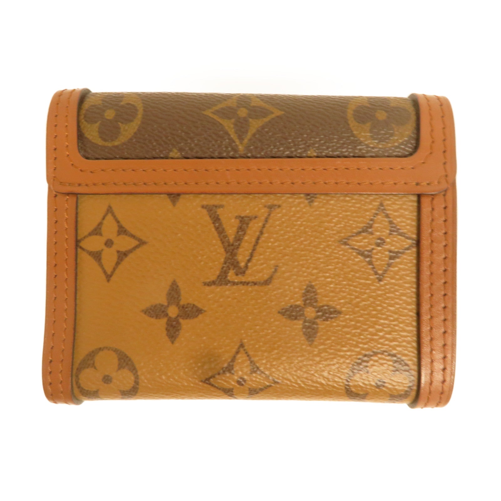 LOUIS VUITTON Monogram Dauphine金扣錢包啡色