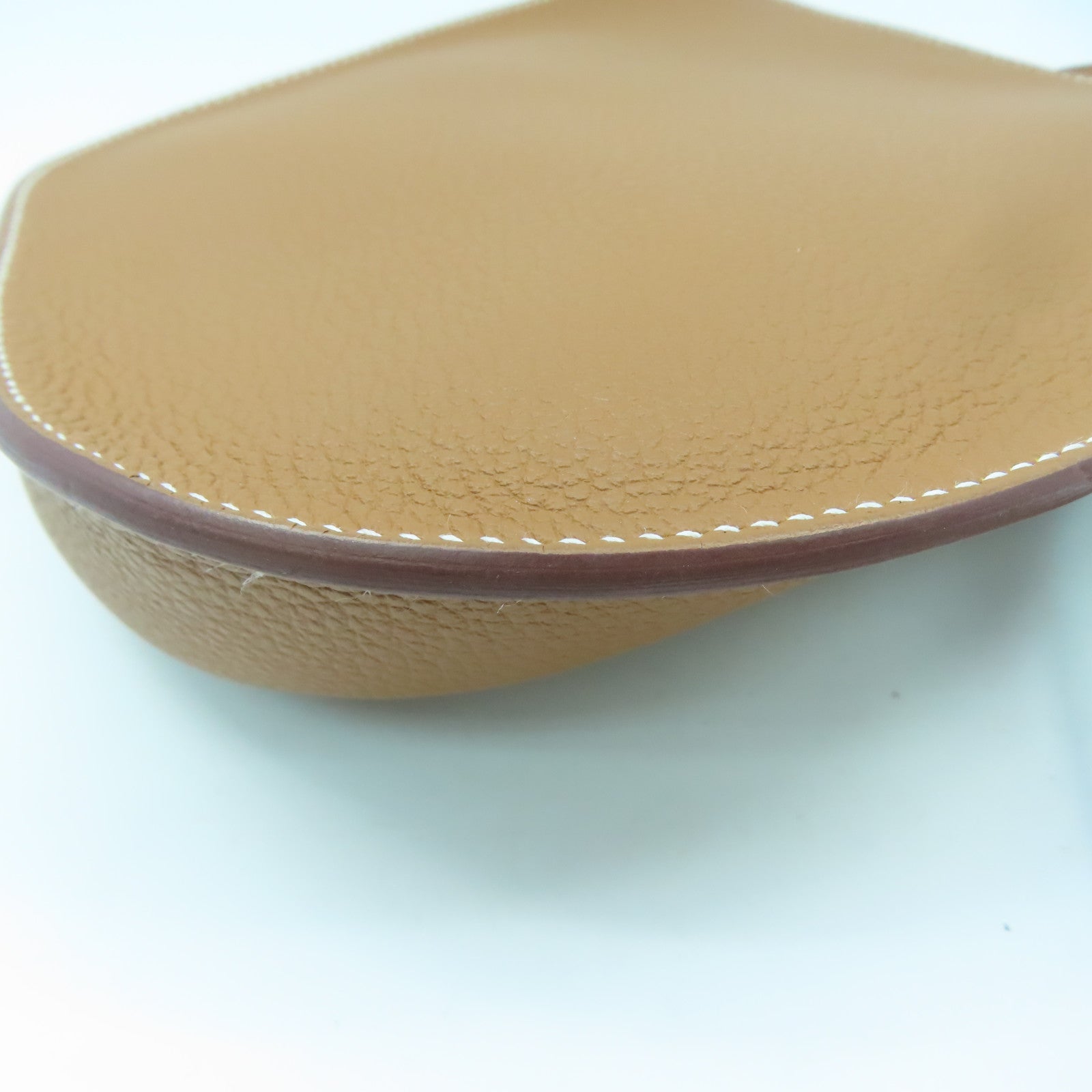 HERMES Togo Leather Perspective Caval Iere 21 Gold Buckle Shoulder Bag Classic Camel
