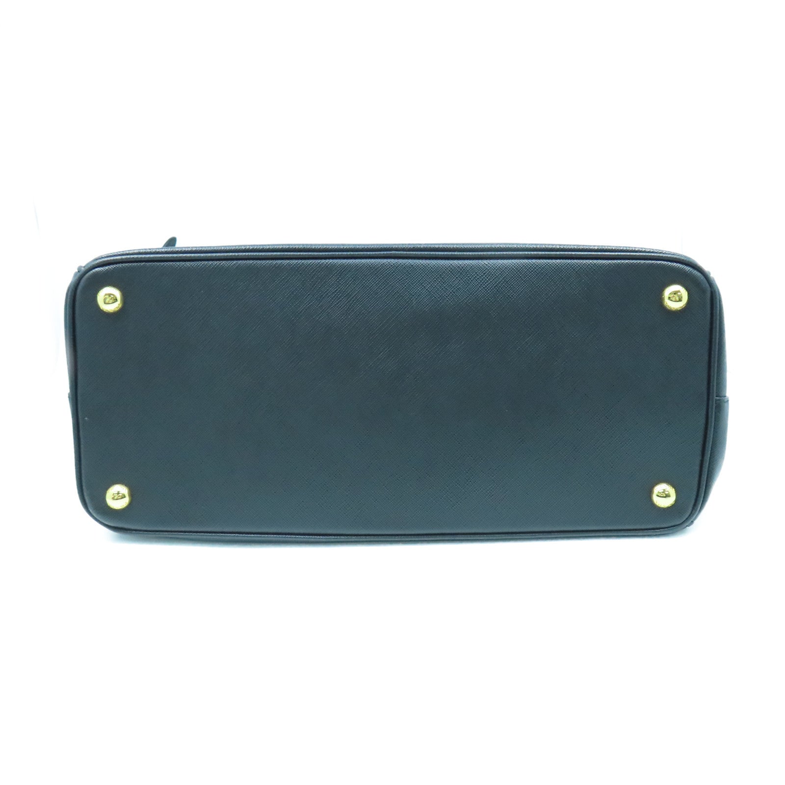 PRADA Saffiano皮革Galleria 2 Way Shoulder金扣手挽肩背袋黑色