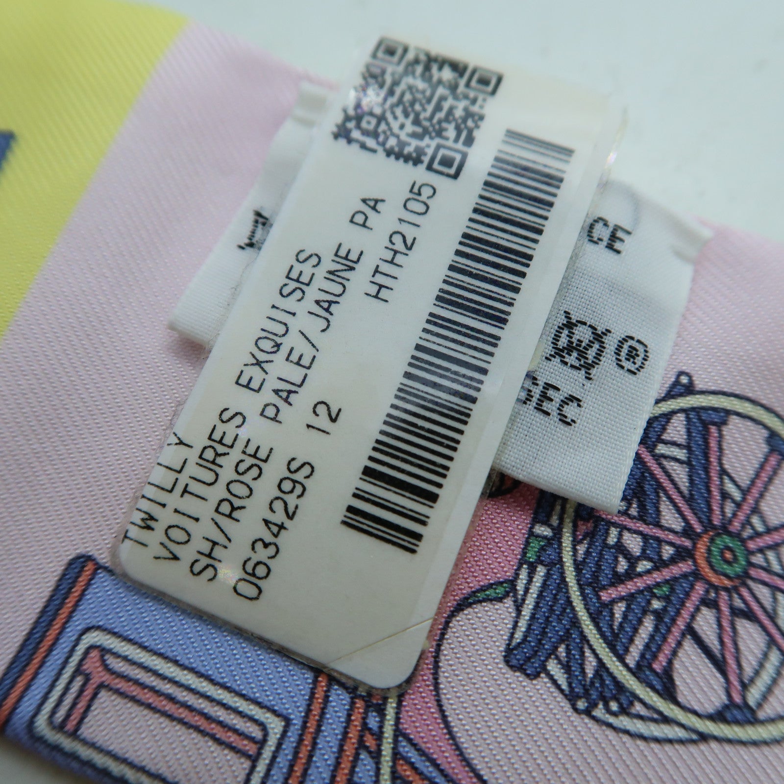 HERMES 絲質Twilly絲巾彩色