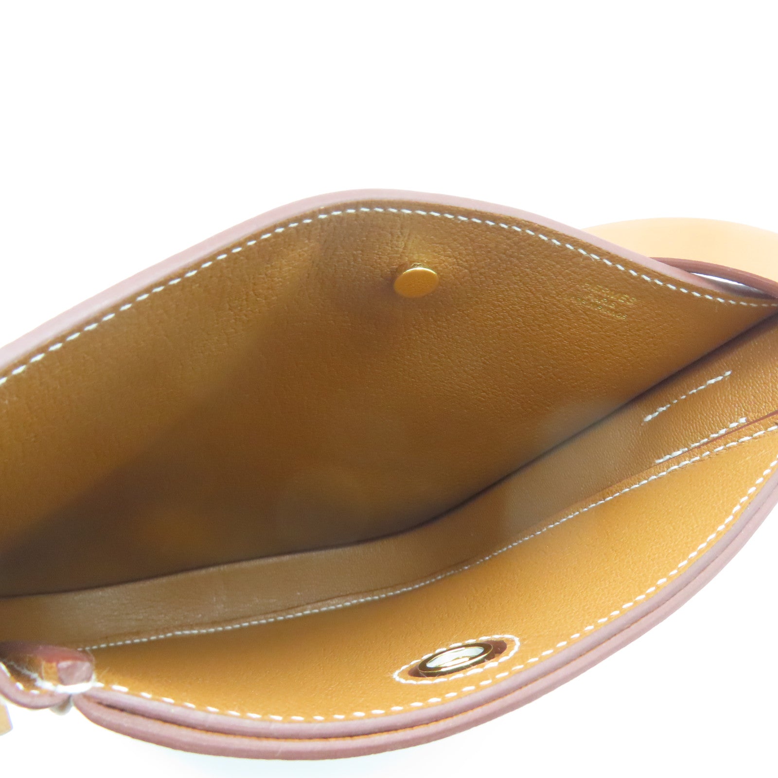 HERMES Togo Leather Perspective Caval Iere 21 Gold Buckle Shoulder Bag Classic Camel