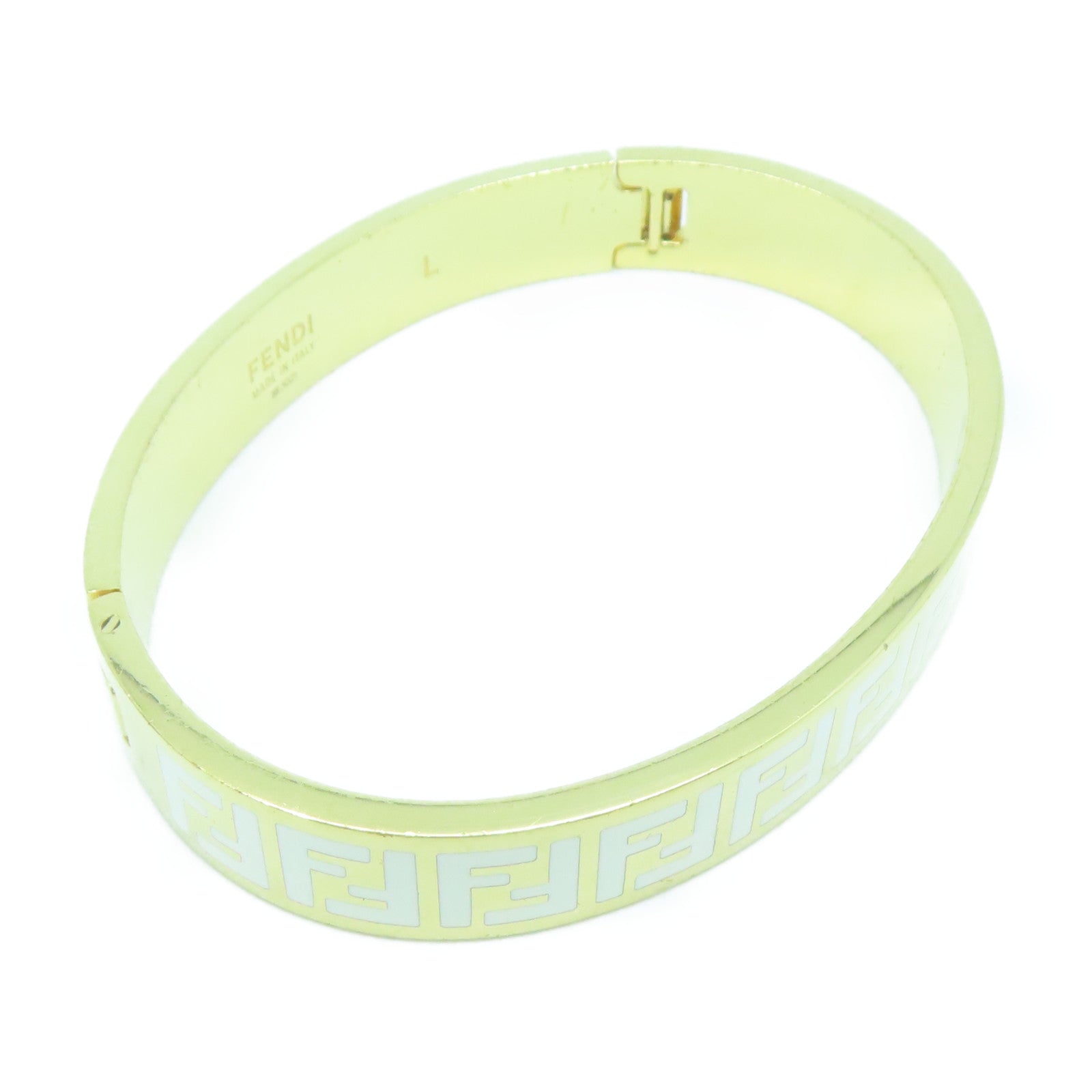 FENDI 金屬Bangle金扣手鐲金色
