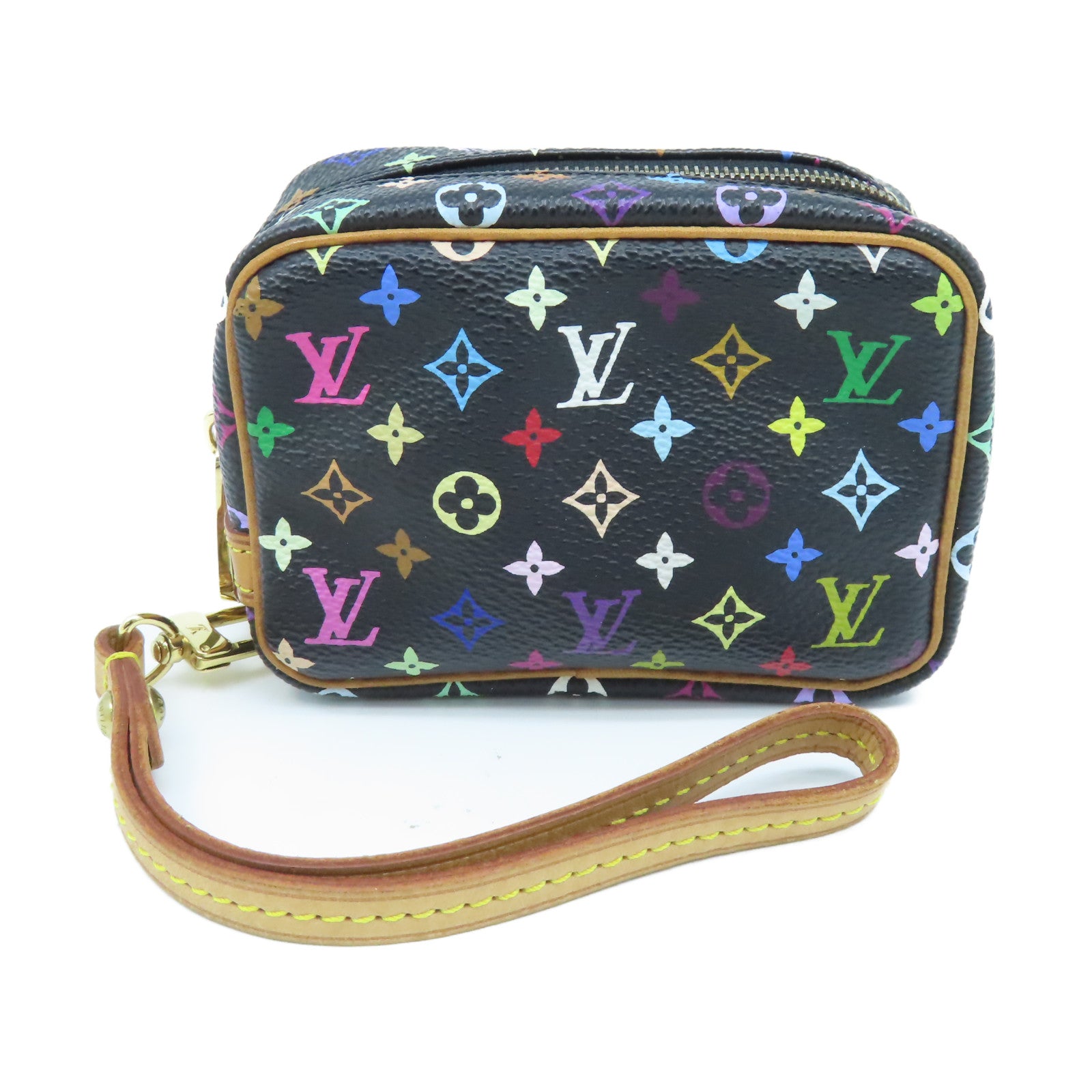 LOUIS VUITTON Monogram Multi Trousse Wapity Pouch金扣手挽包黑色/彩色