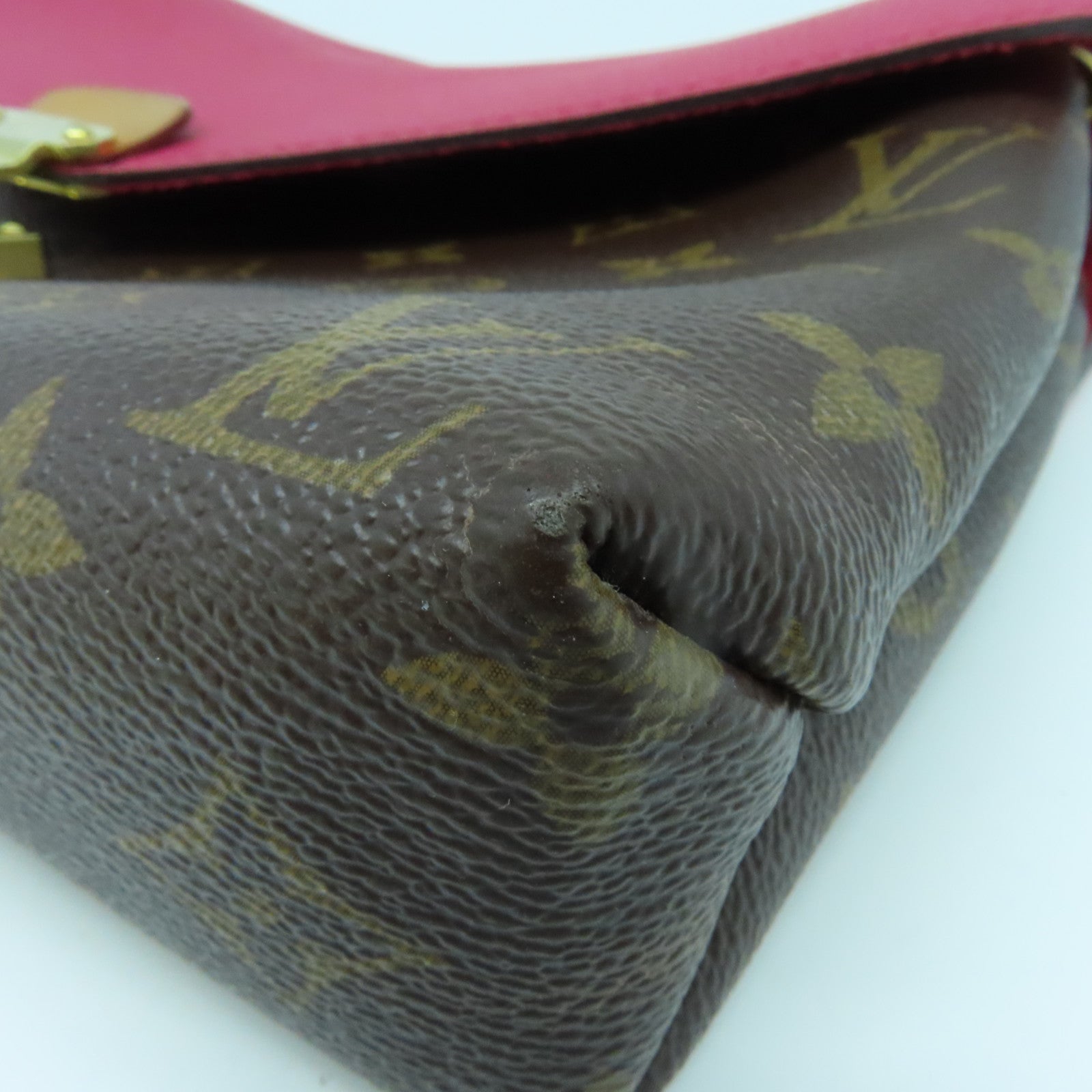 LOUIS VUITTON 【激減優惠】Monogram Pallas Chain 2Way Shoulder Bag金扣手挽肩背兩用袋啡色／紅色