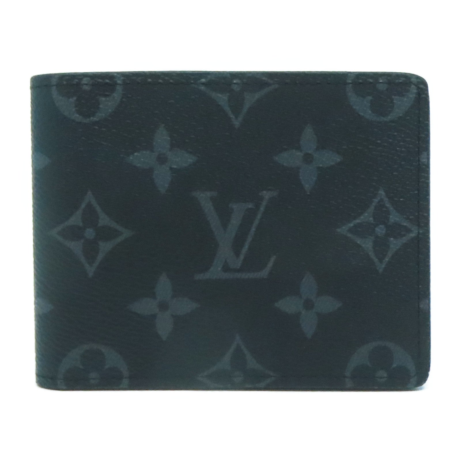 LOUIS VUITTON Monogram Eclipse Slender錢包黑色
