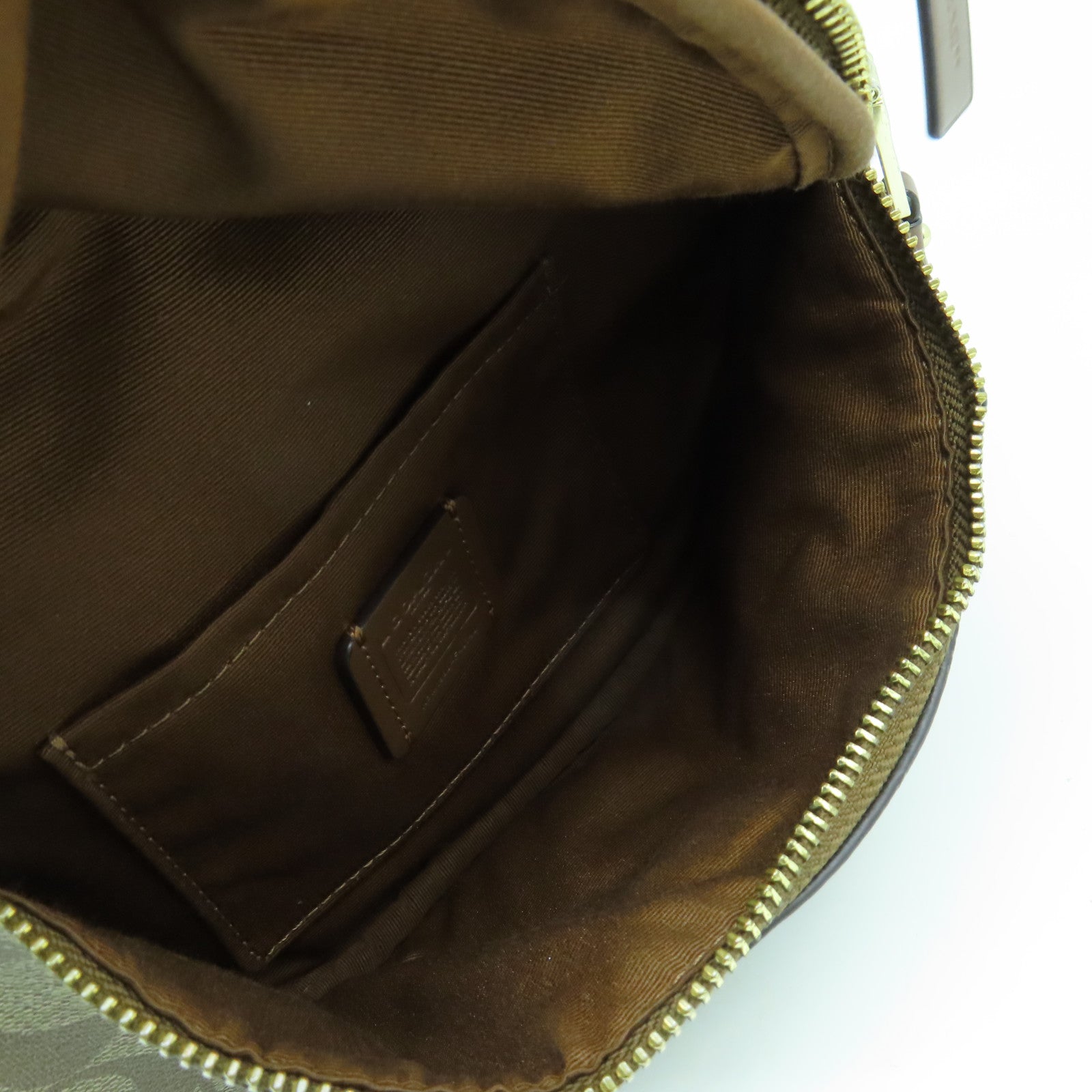 COACH 塗層帆布Waist Bag金扣腰包啡色