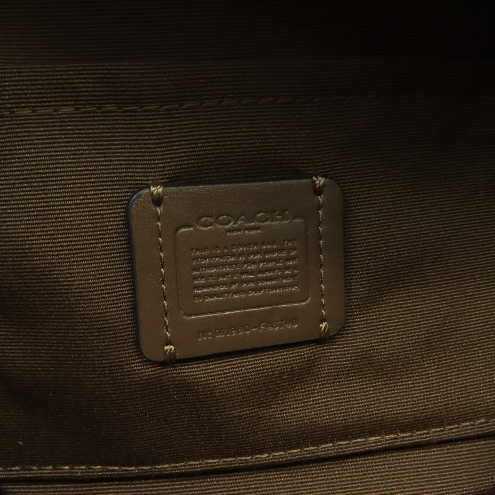 COACH 塗層帆布Waist Bag金扣腰包啡色