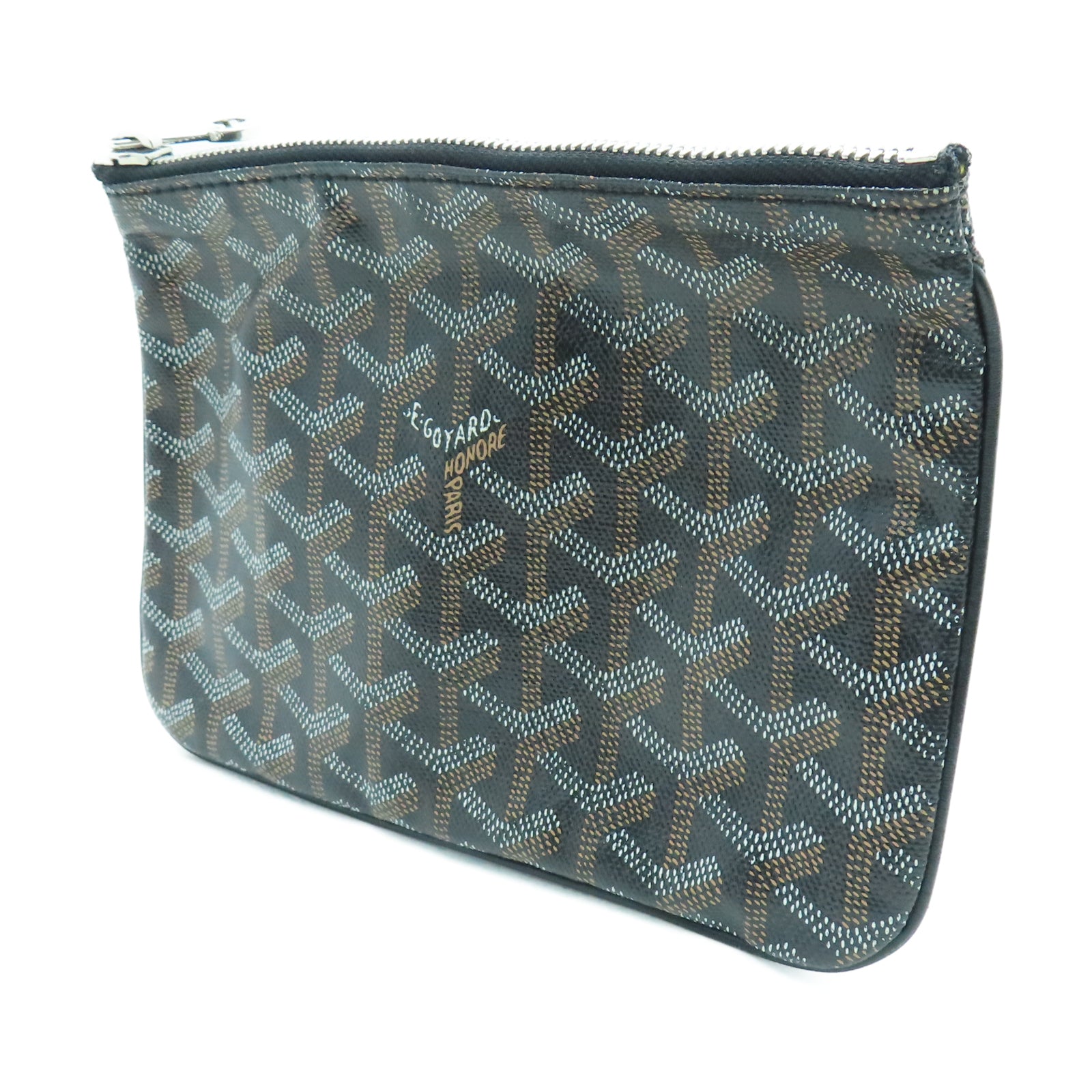 GOYARD 【激減優惠】塗層帆布Case銀扣卡片包黑色