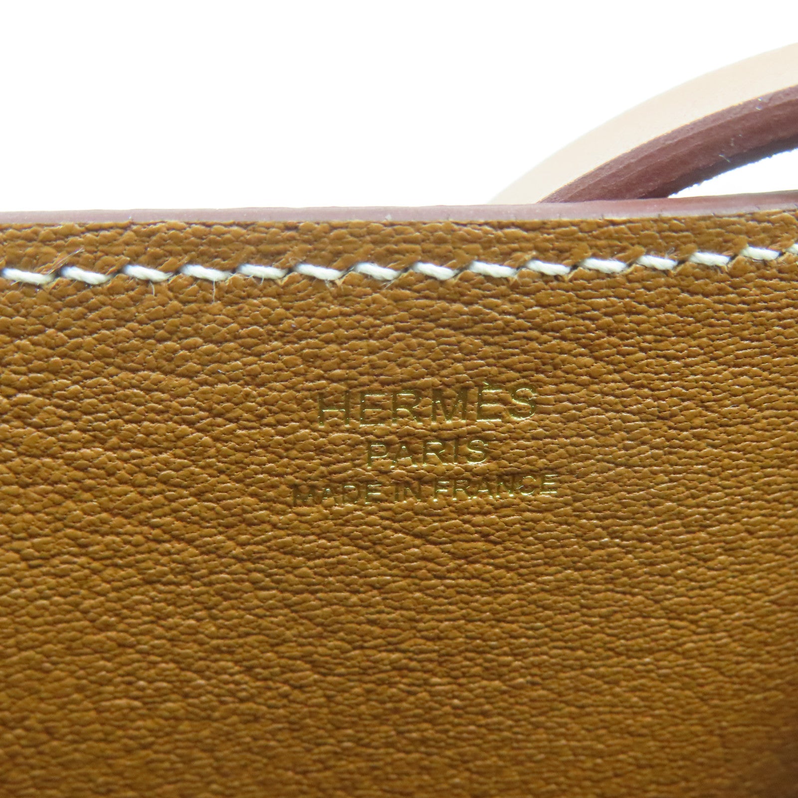 HERMES Togo Leather Perspective Caval Iere 21 Gold Buckle Shoulder Bag Classic Camel