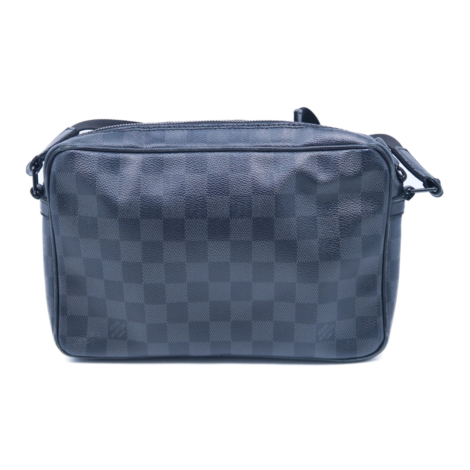 LOUIS VUITTON Damier Graphite Utility Shoulder Bag肩背袋黑色/灰色