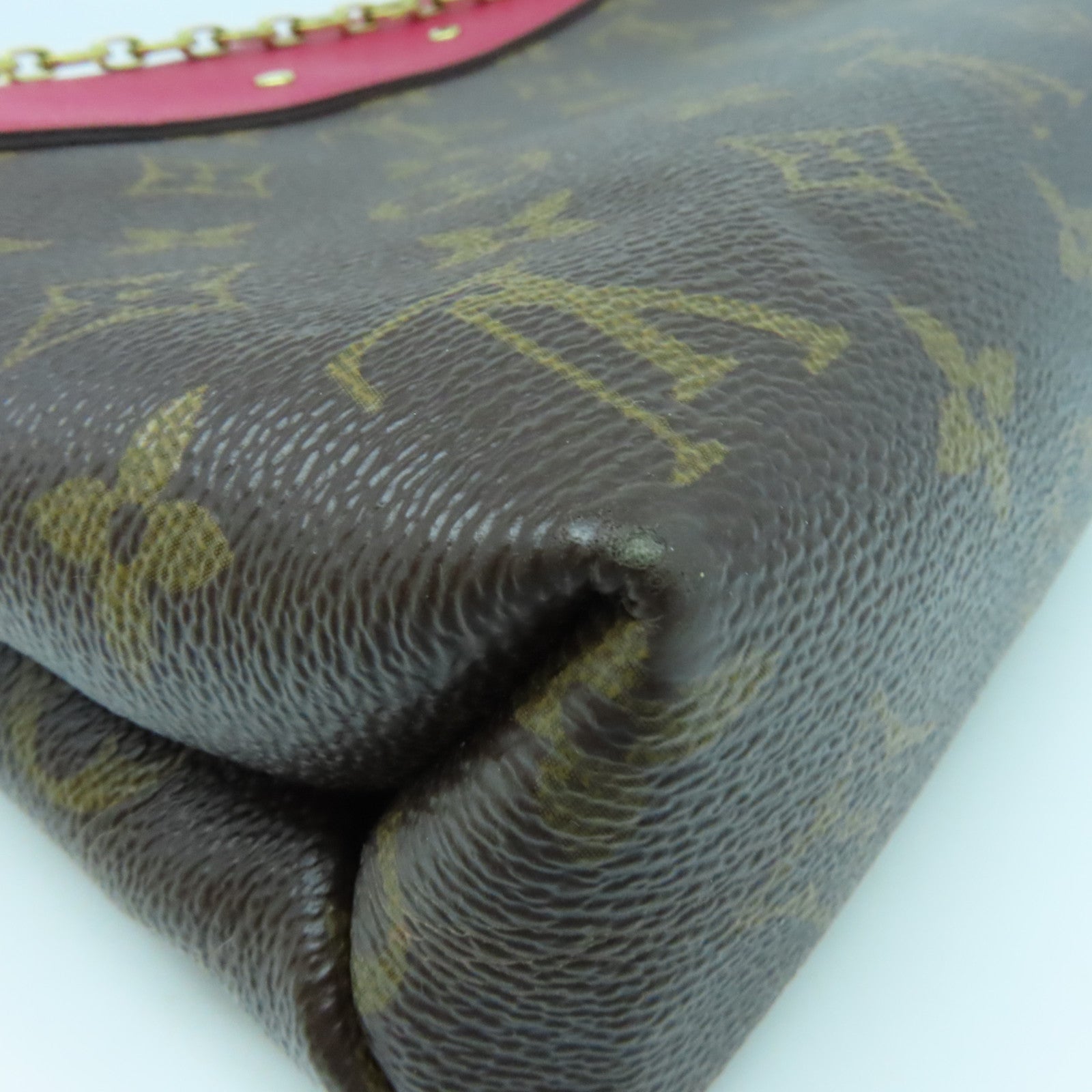 LOUIS VUITTON 【激減優惠】Monogram Pallas Chain 2Way Shoulder Bag金扣手挽肩背兩用袋啡色／紅色
