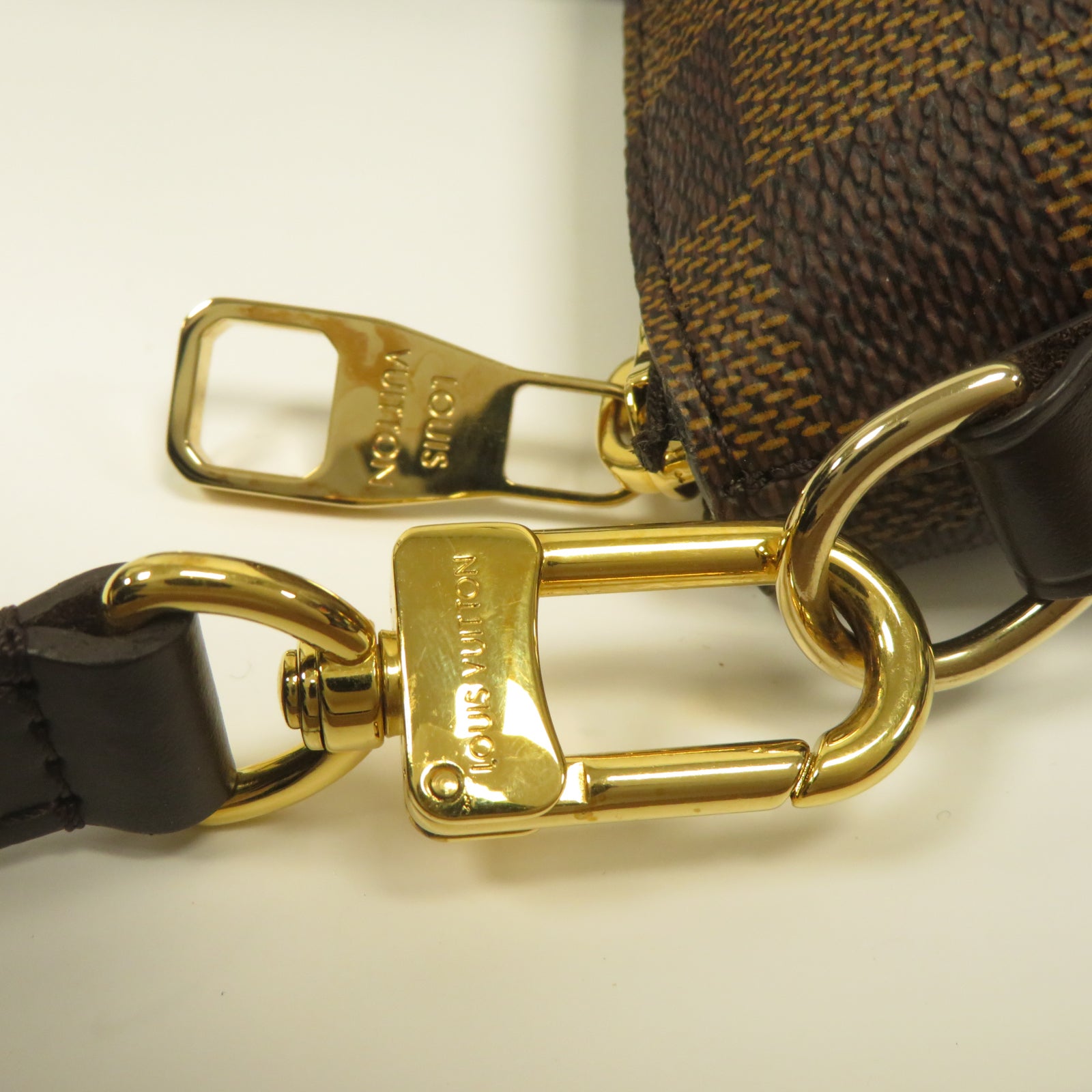 LOUIS VUITTON Damier Siena 2way Shoulder Bag金扣手挽肩背兩用袋啡色