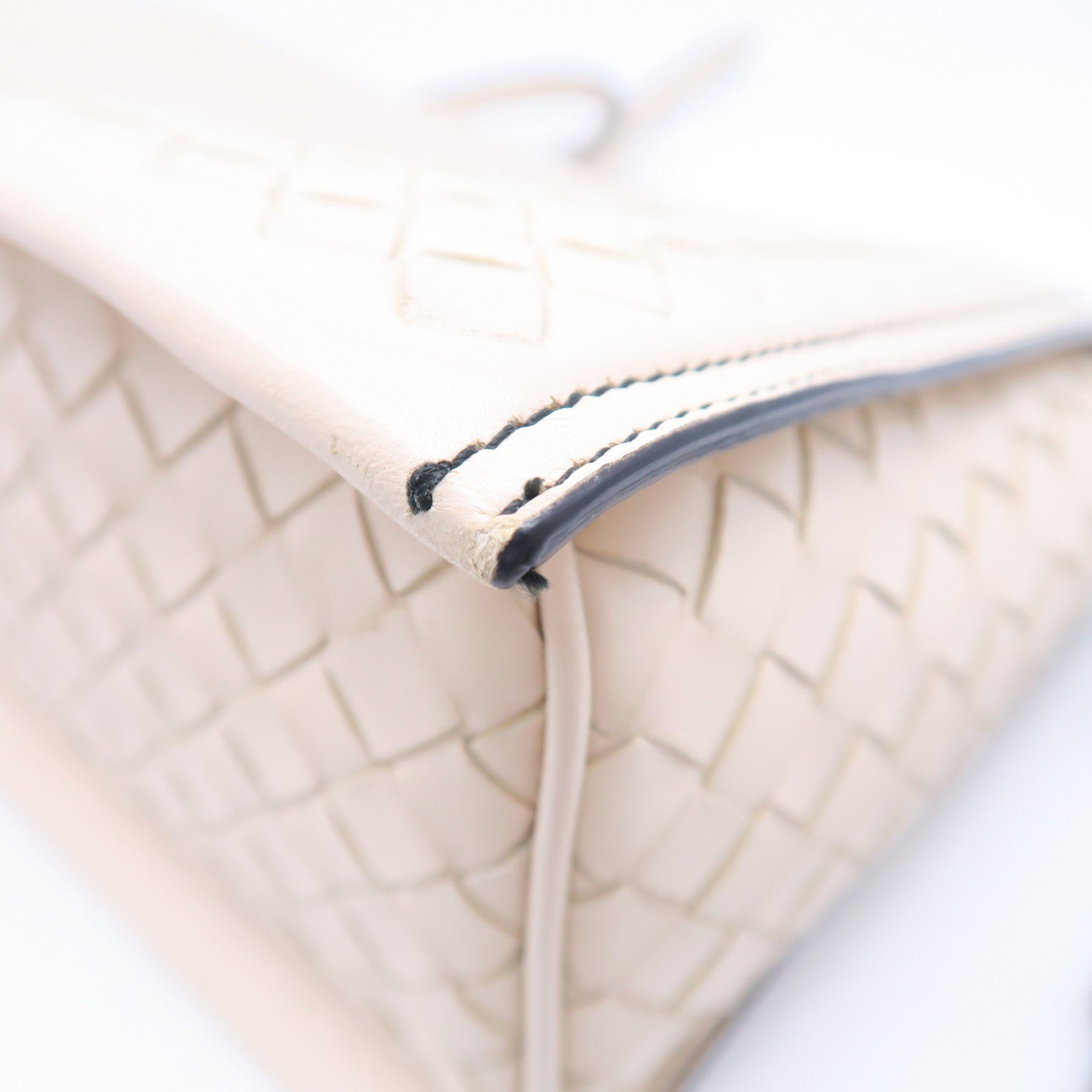 BOTTEGA VENETA 【激減優惠】皮革2 Way Shoulder金扣/黑扣肩背袋米色