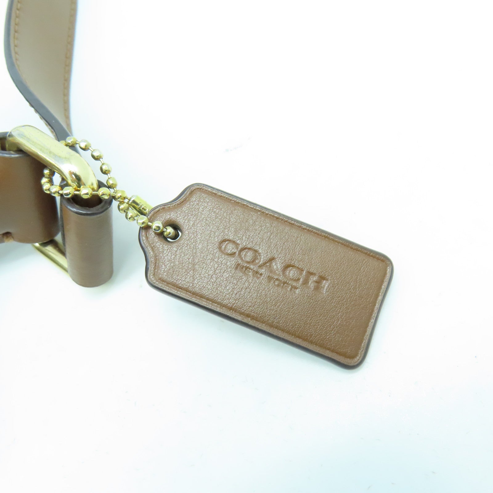 COACH 塗層帆布Waist Bag金扣腰包啡色