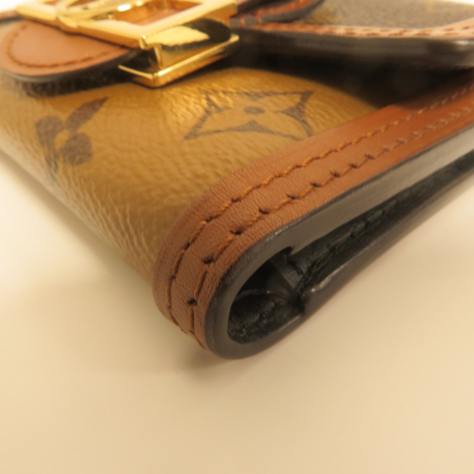 LOUIS VUITTON Monogram Dauphine金扣錢包啡色