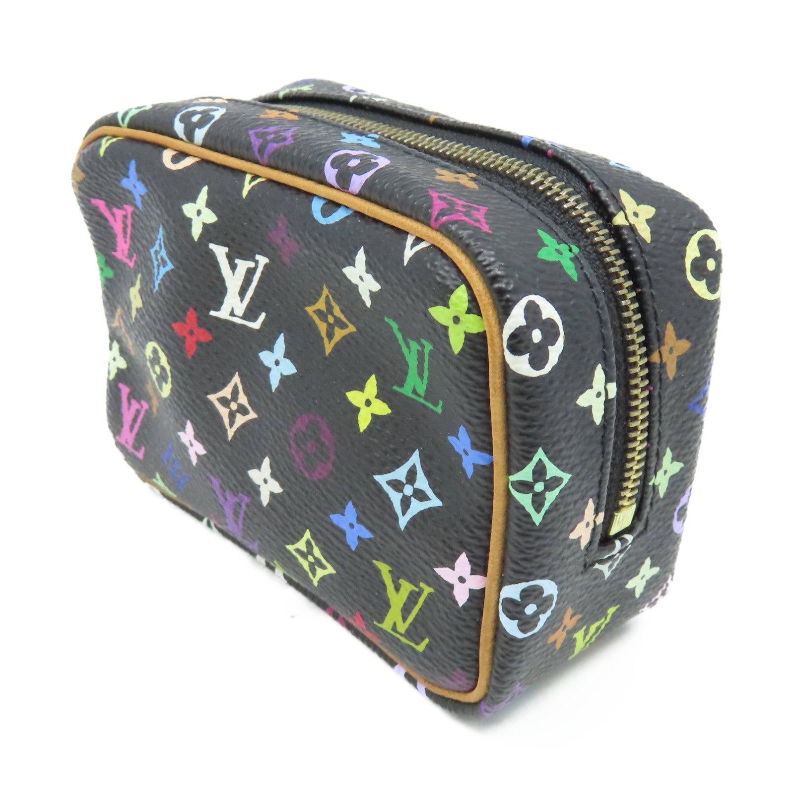 LOUIS VUITTON Monogram Multi Trousse Wapity Pouch金扣手挽包黑色/彩色