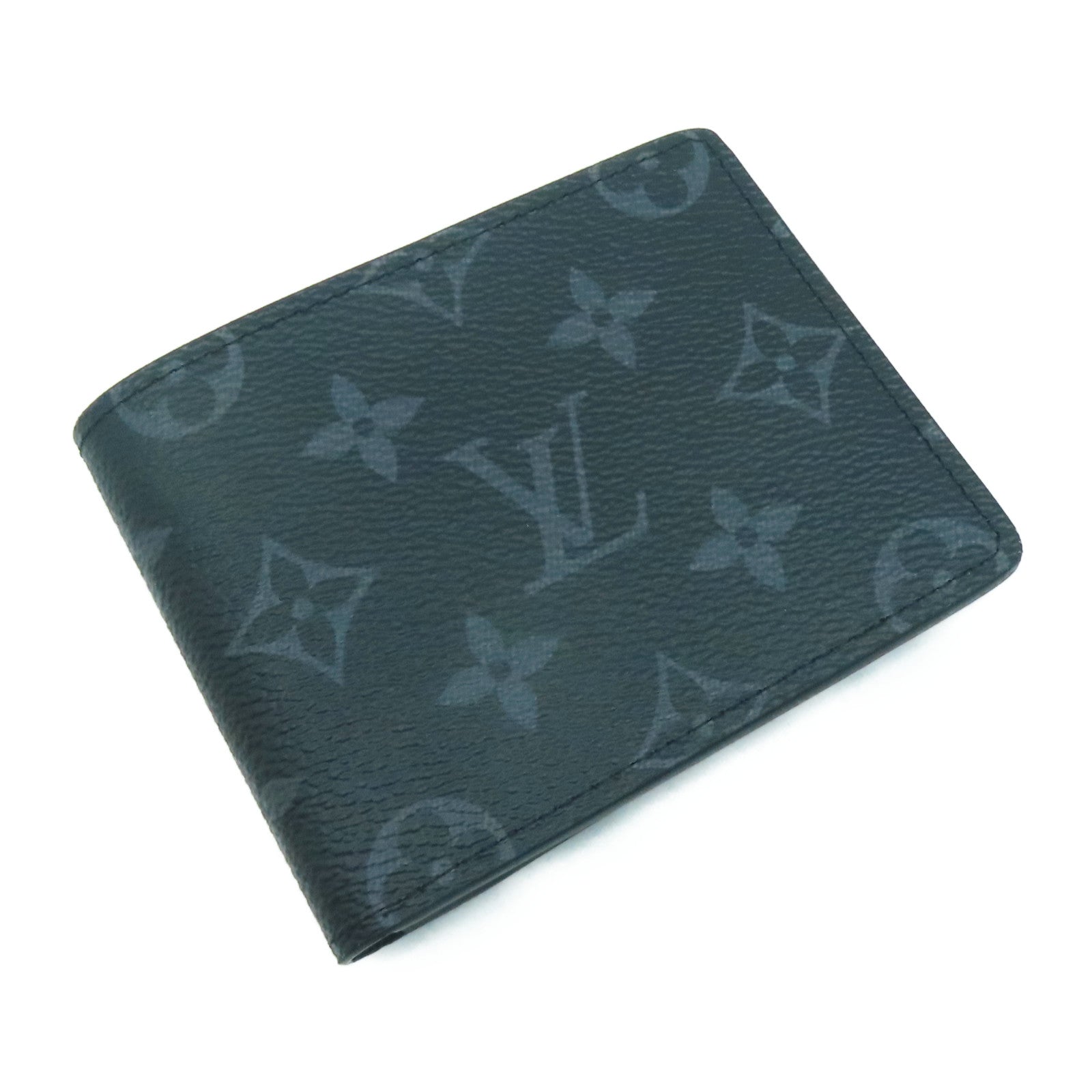 LOUIS VUITTON Monogram Eclipse Slender錢包黑色
