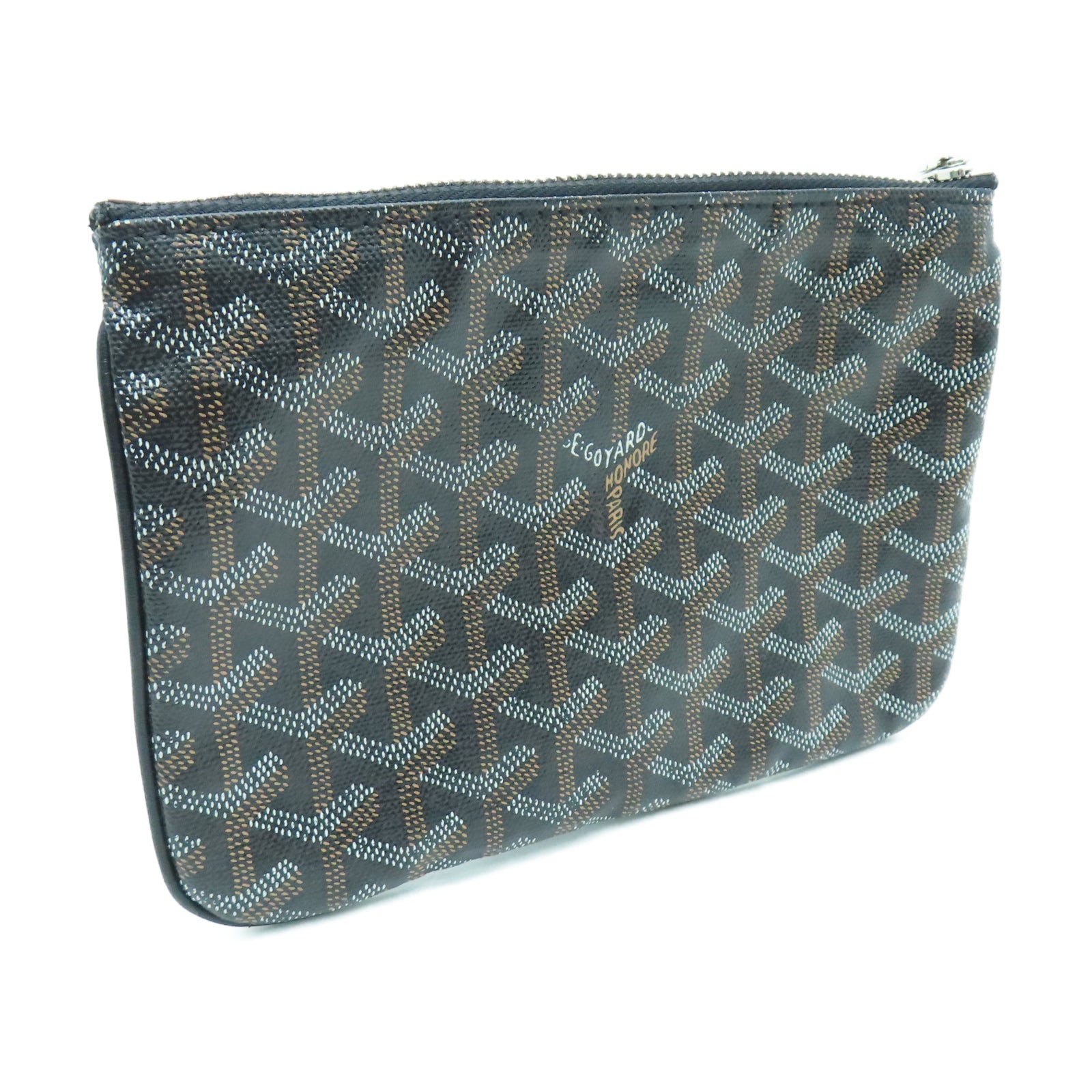 GOYARD 【激減優惠】塗層帆布Case銀扣卡片包黑色