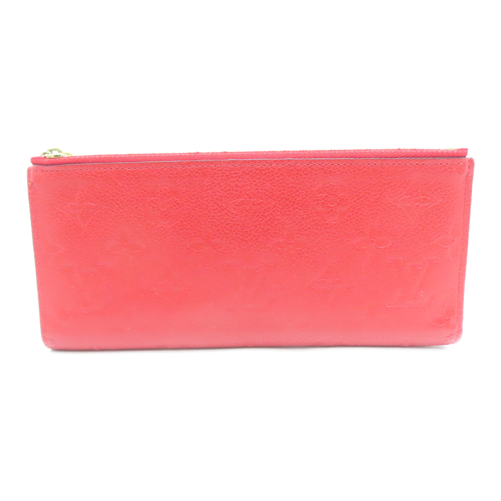 LOUIS VUITTON Monogram Empreinte Adele金扣钱包红色