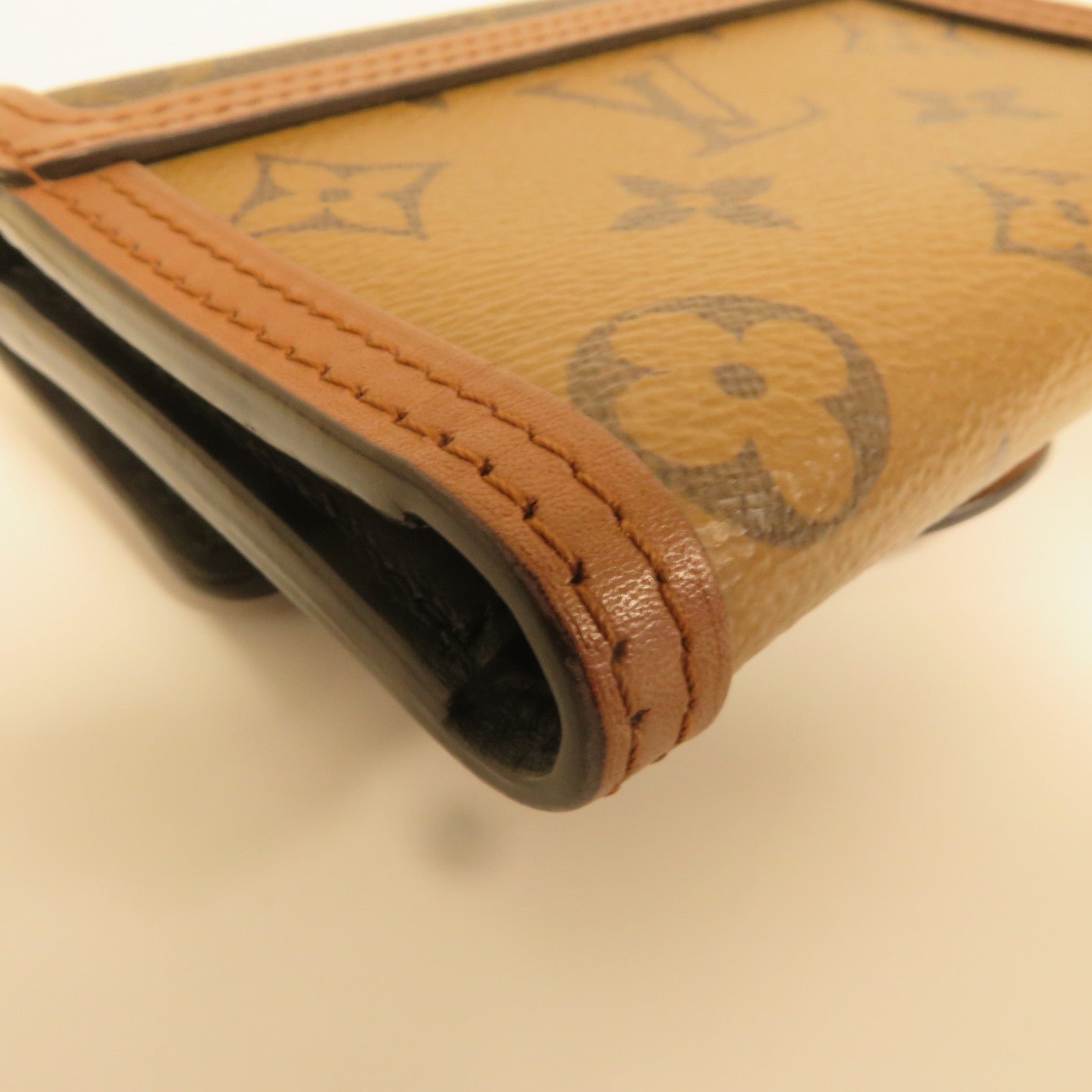 LOUIS VUITTON Monogram Dauphine金扣錢包啡色