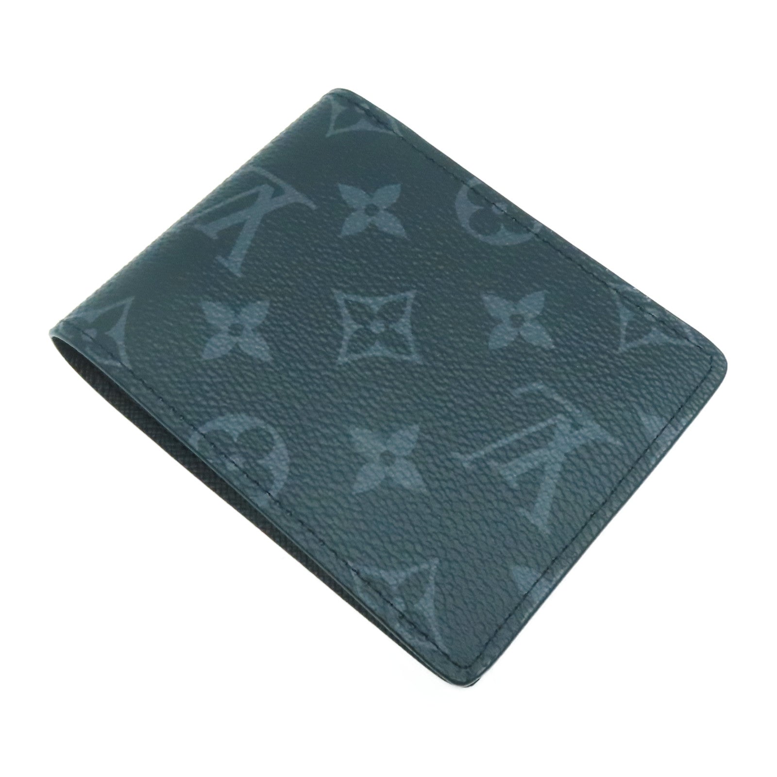 LOUIS VUITTON Monogram Eclipse Slender錢包黑色