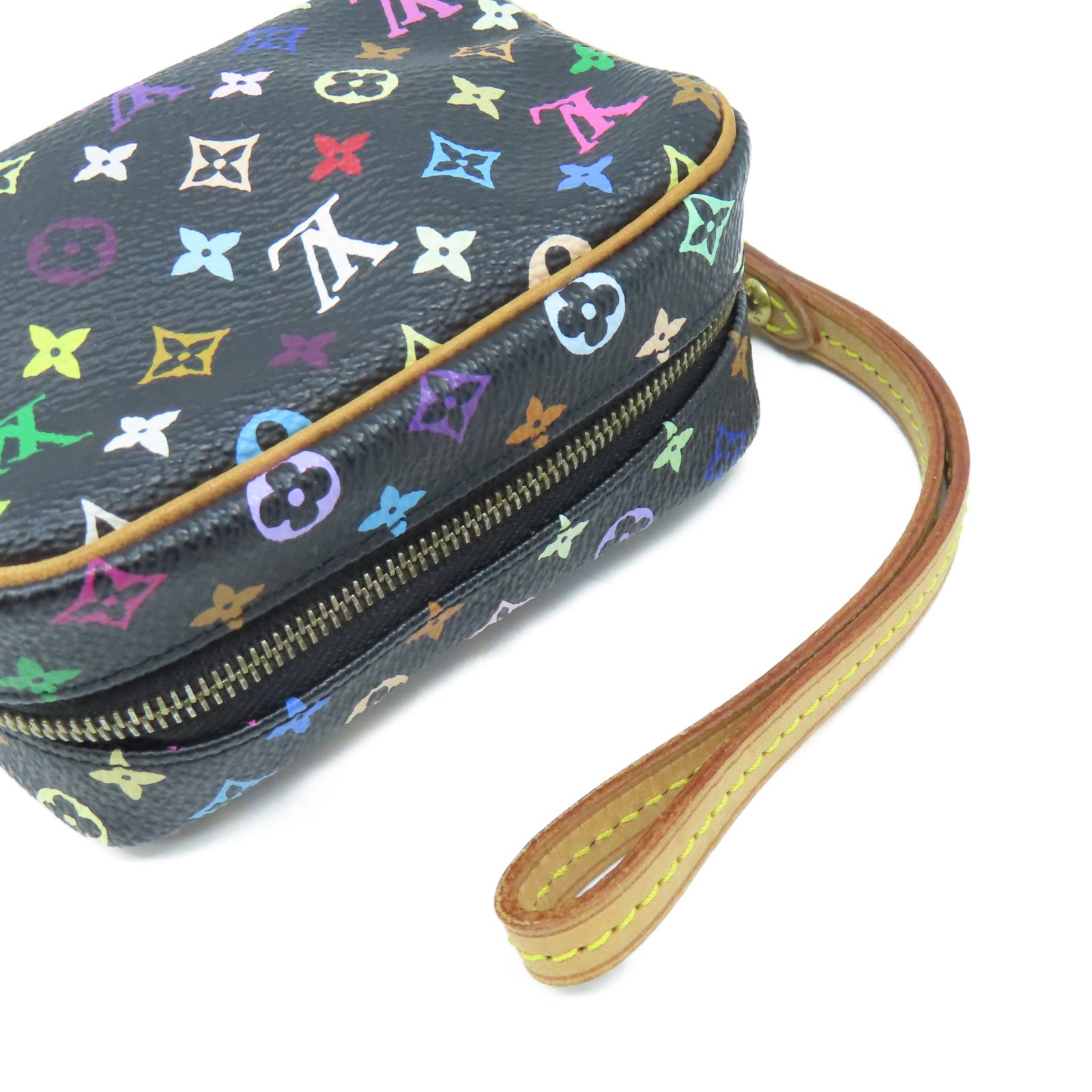 LOUIS VUITTON Monogram Multi Trousse Wapity Pouch金扣手挽包黑色/彩色
