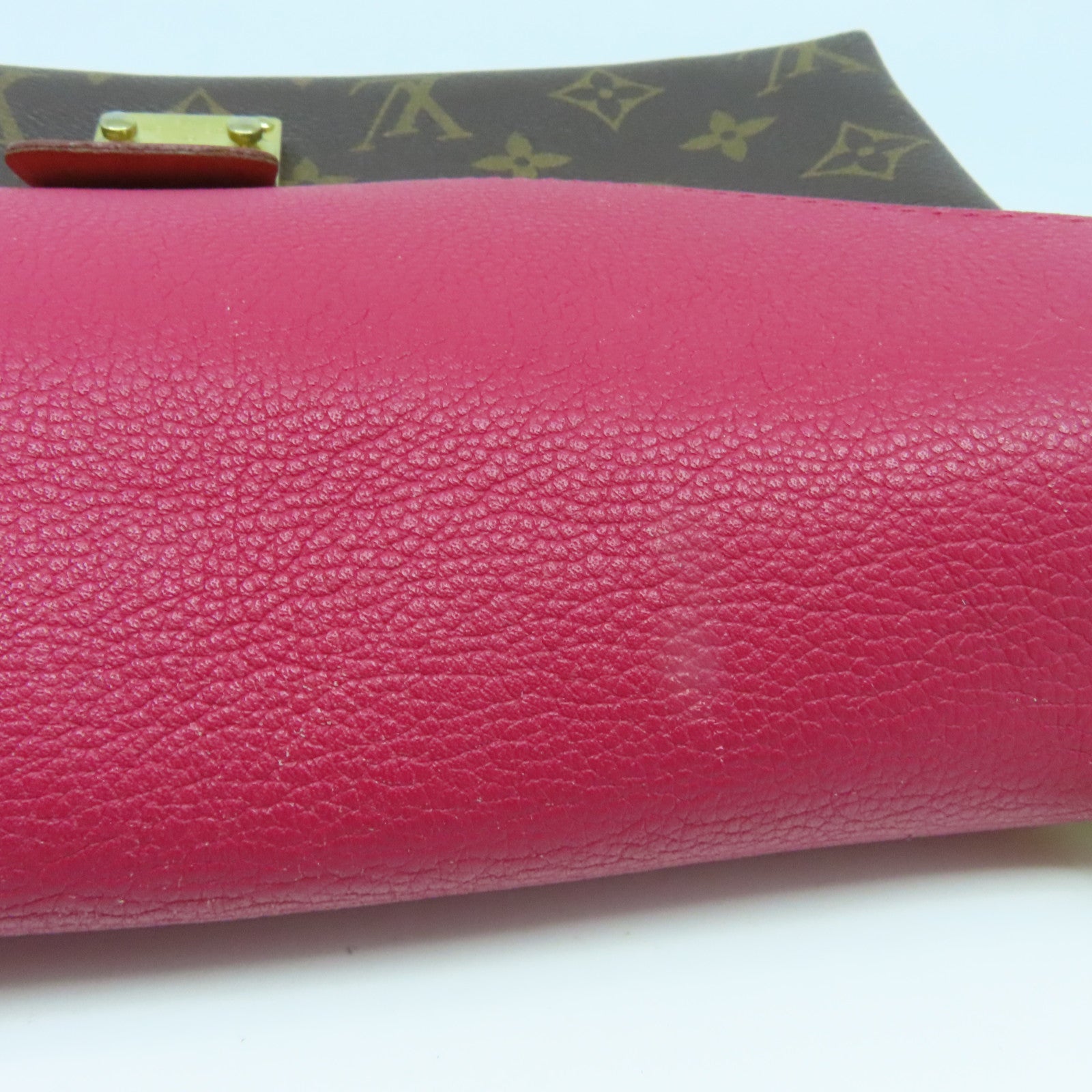LOUIS VUITTON 【激減優惠】Monogram Pallas Chain 2Way Shoulder Bag金扣手挽肩背兩用袋啡色／紅色