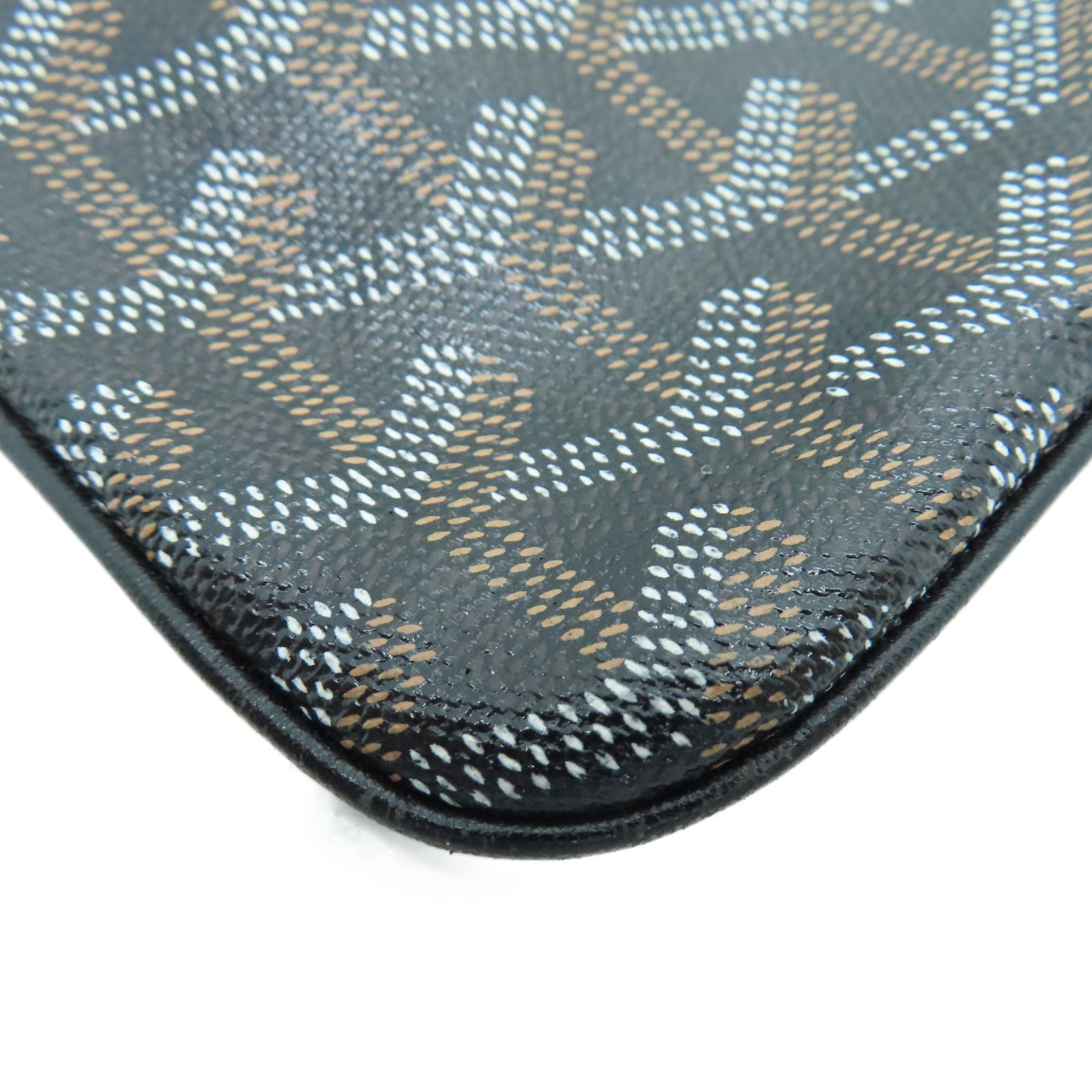 GOYARD 【激減優惠】塗層帆布Case銀扣卡片包黑色