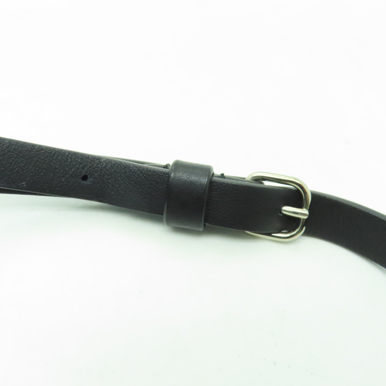 BALENCIAGA 皮革Shoulder Bag銀扣肩背袋黑色