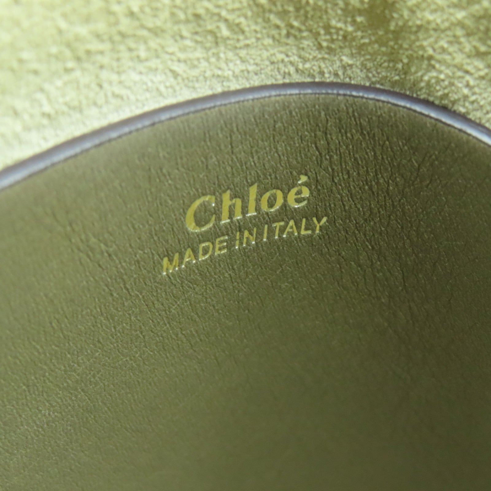 Chloe 牛皮皮革Shoulder Bag金扣肩背袋绿色