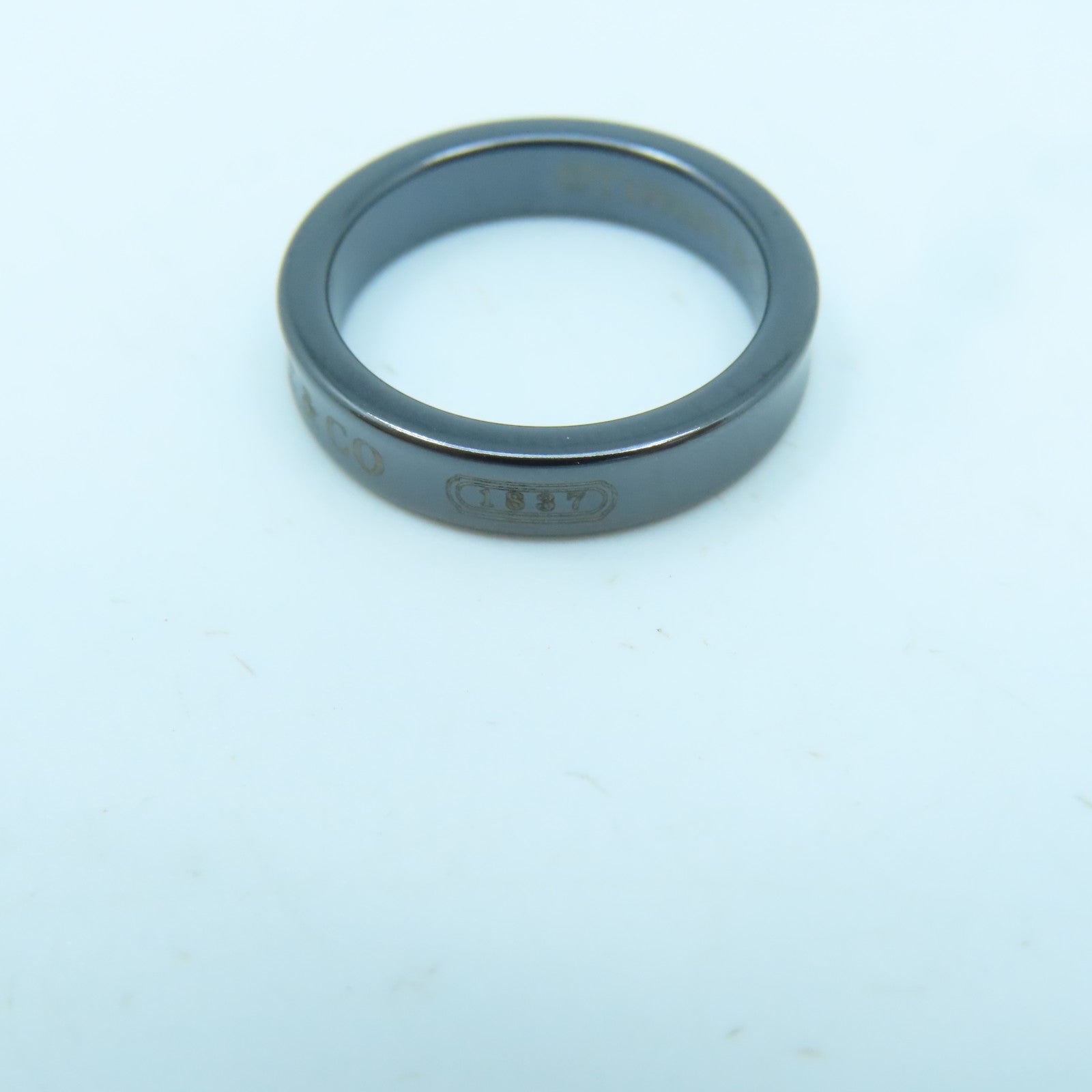TIFFANY＆CO 陶瓷1837 Ring戒指US#5.25黑色