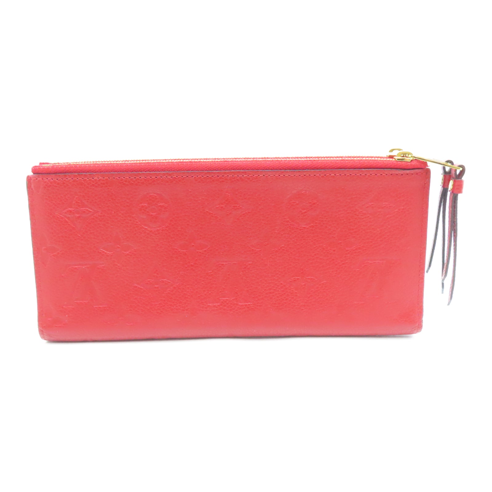 LOUIS VUITTON Monogram Empreinte Adele金扣钱包红色