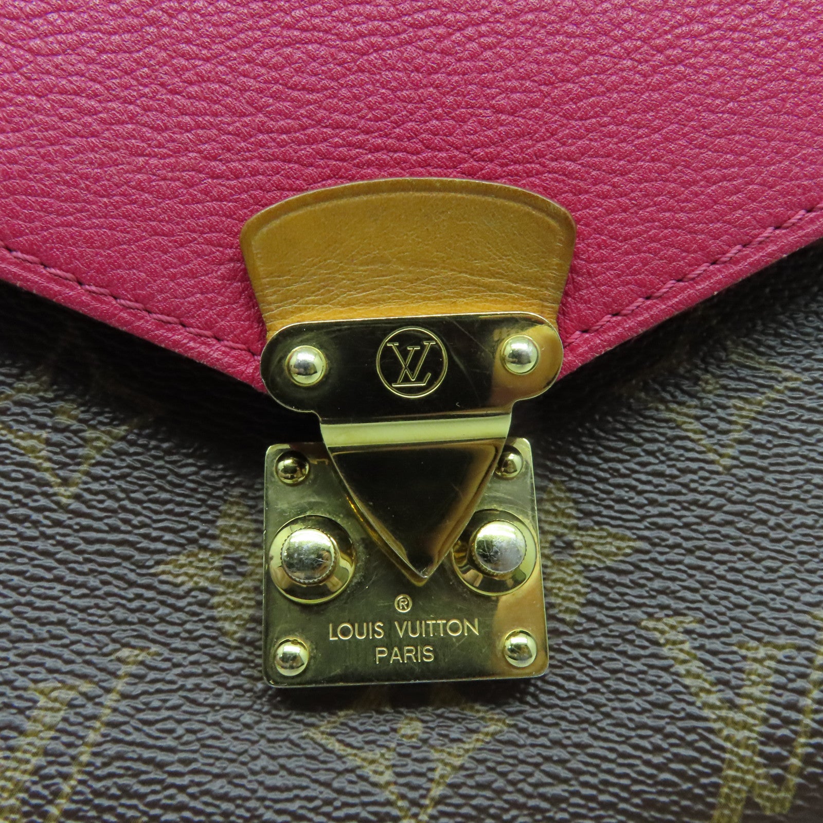 LOUIS VUITTON 【激減優惠】Monogram Pallas Chain 2Way Shoulder Bag金扣手挽肩背兩用袋啡色／紅色
