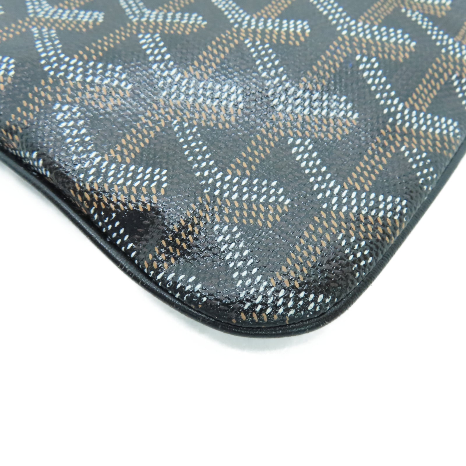 GOYARD 【激減優惠】塗層帆布Case銀扣卡片包黑色