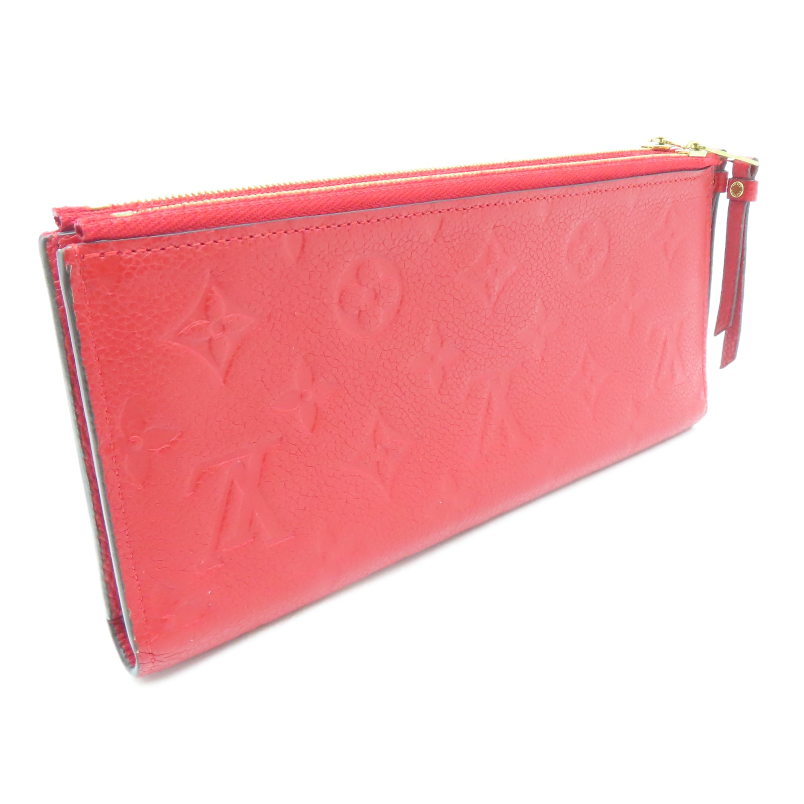 LOUIS VUITTON Monogram Empreinte Adele金扣钱包红色
