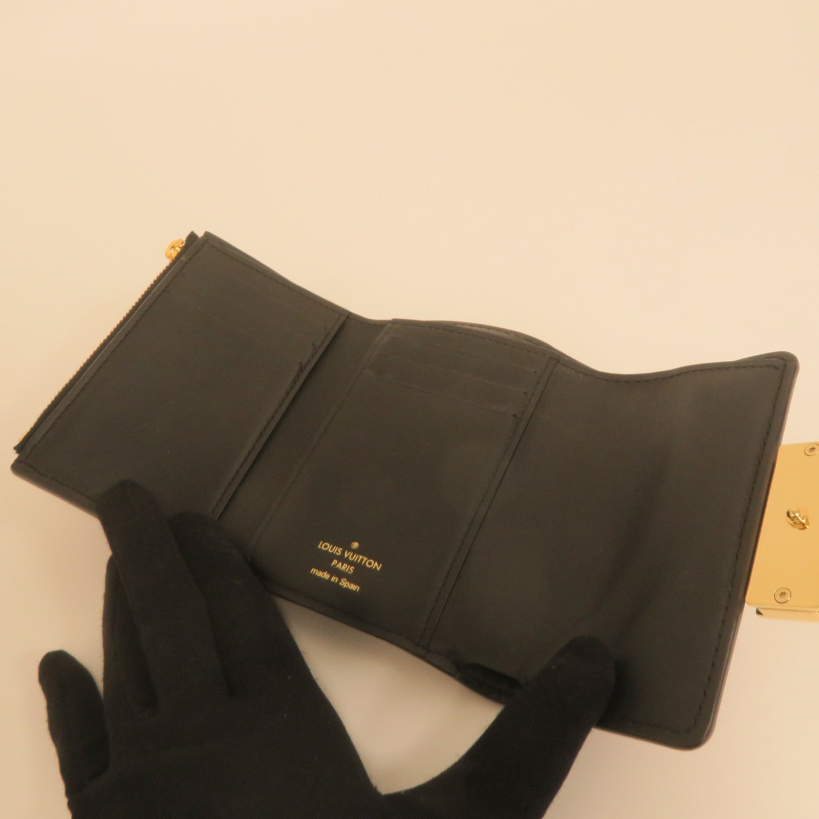LOUIS VUITTON Monogram Dauphine金扣錢包啡色