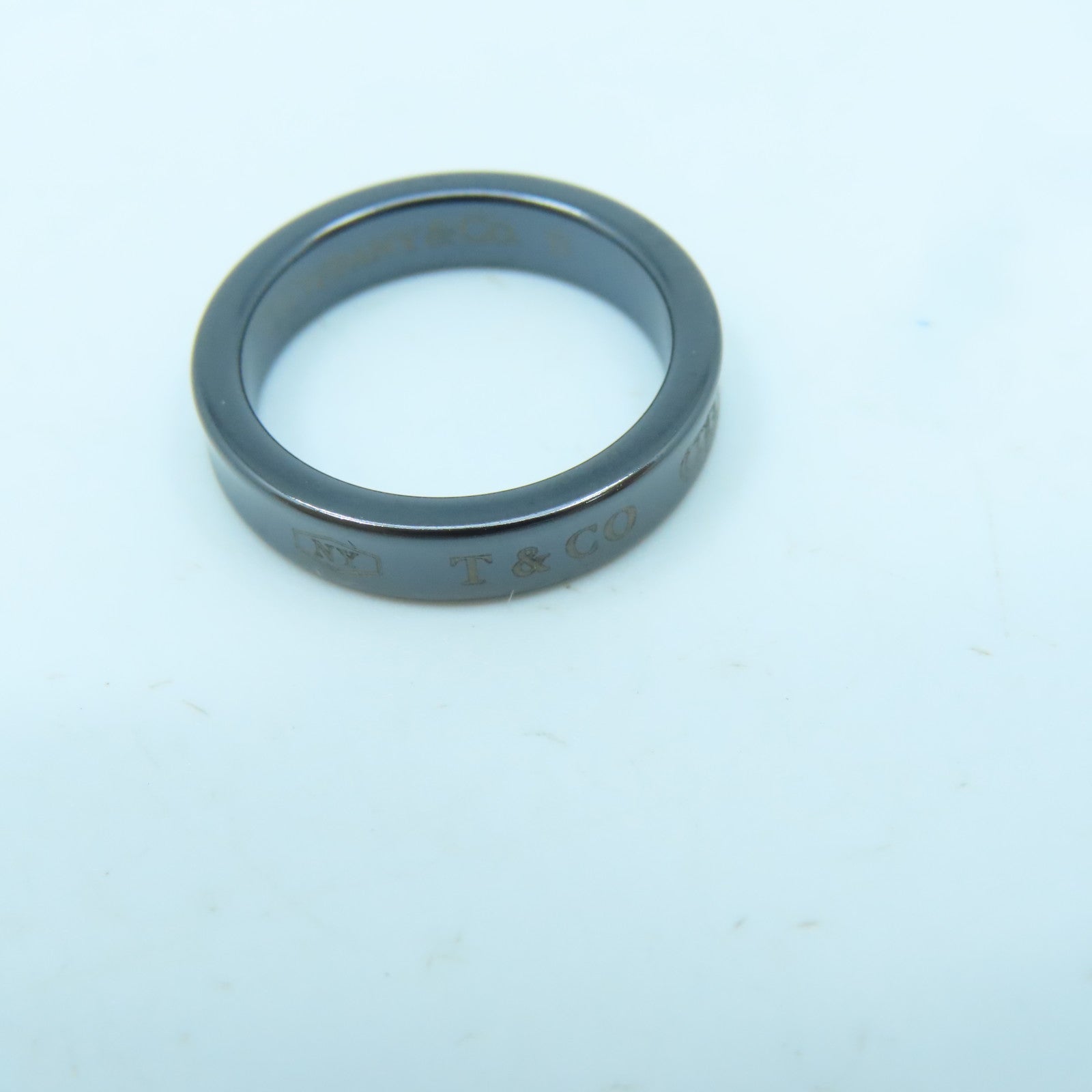 TIFFANY＆CO 陶瓷1837 Ring戒指US#5.25黑色