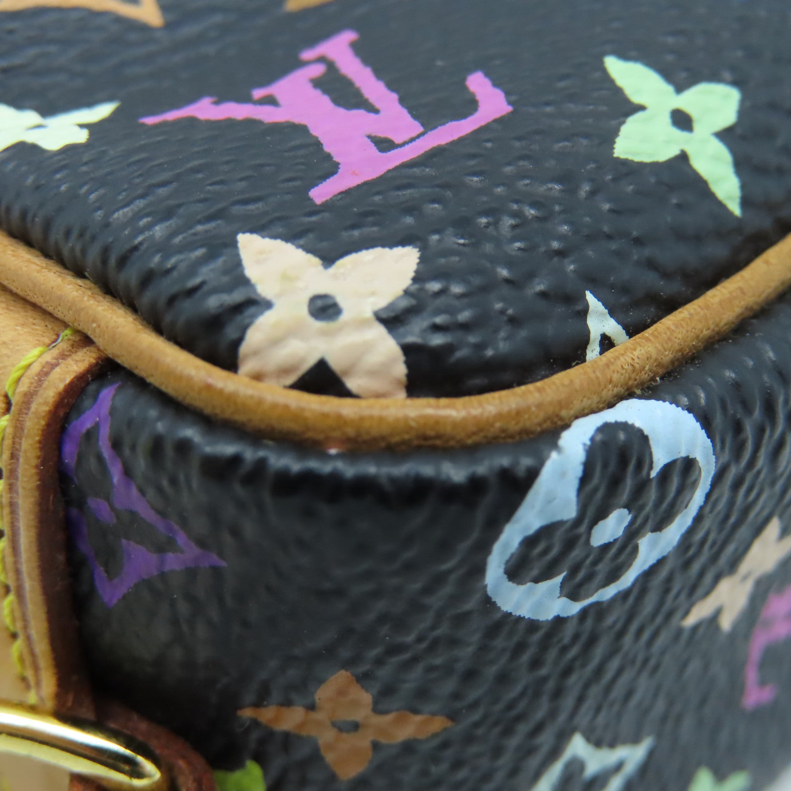 LOUIS VUITTON Monogram Multi Trousse Wapity Pouch金扣手挽包黑色/彩色