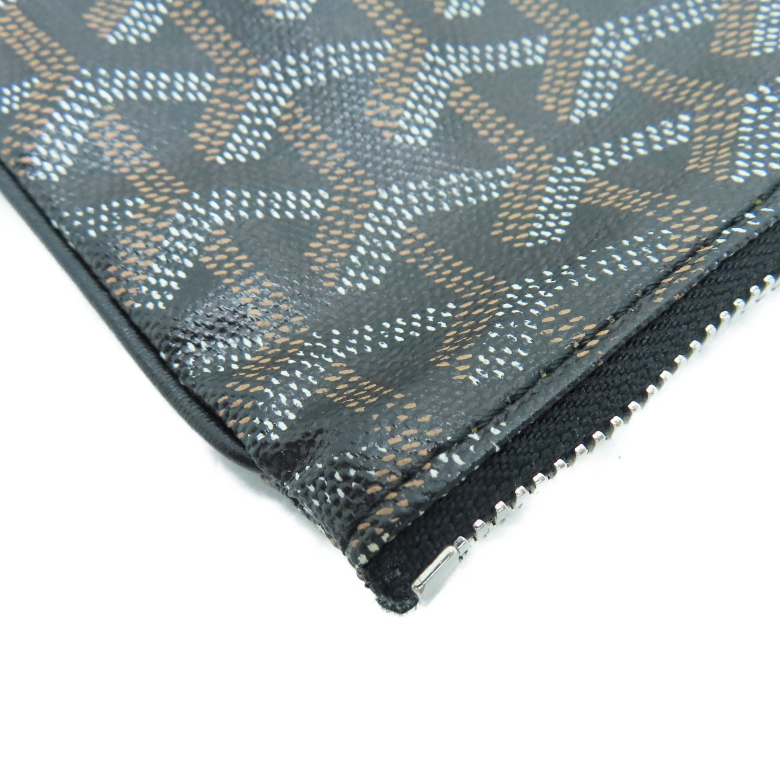 GOYARD 【激減優惠】塗層帆布Case銀扣卡片包黑色
