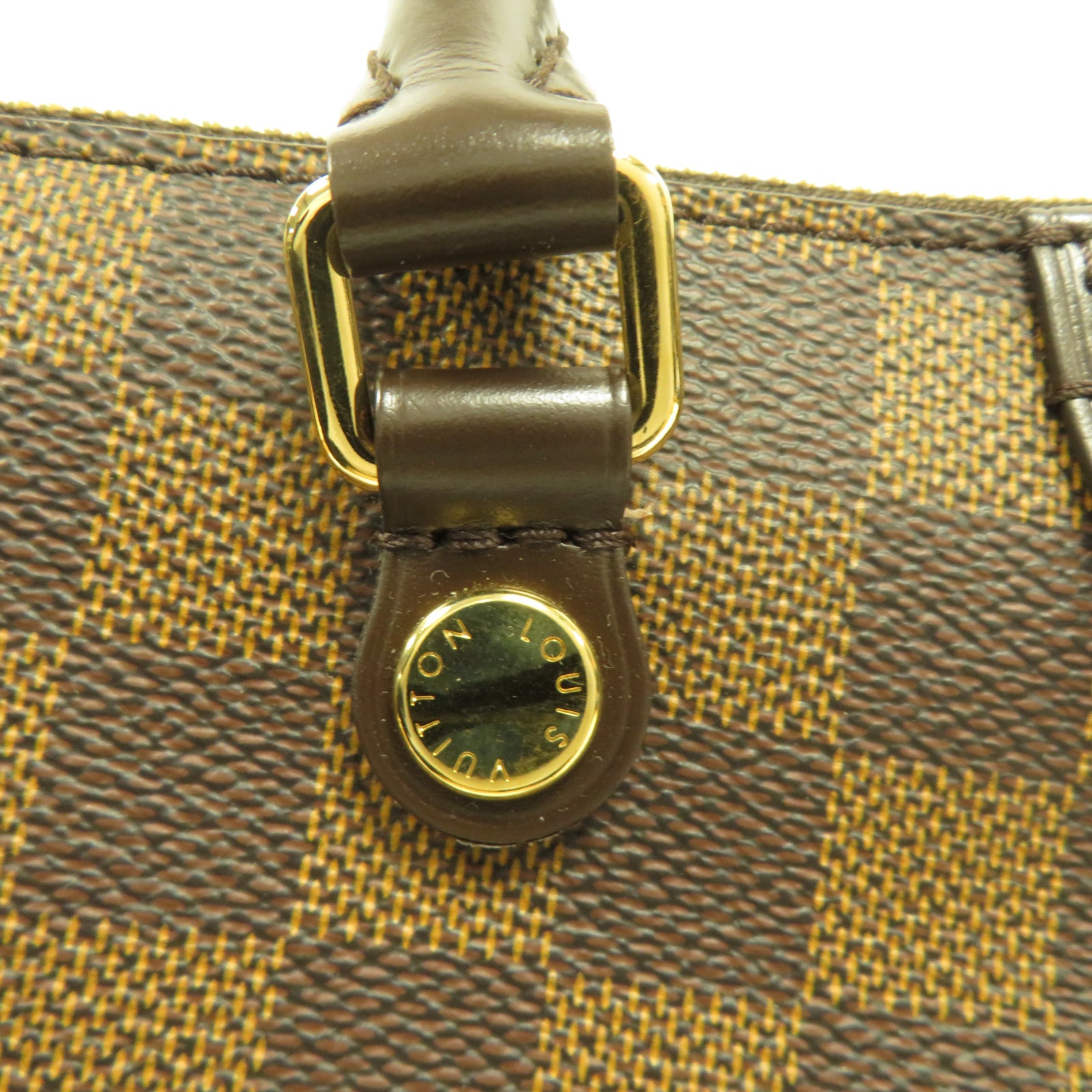 LOUIS VUITTON Damier Siena 2way Shoulder Bag金扣手挽肩背兩用袋啡色
